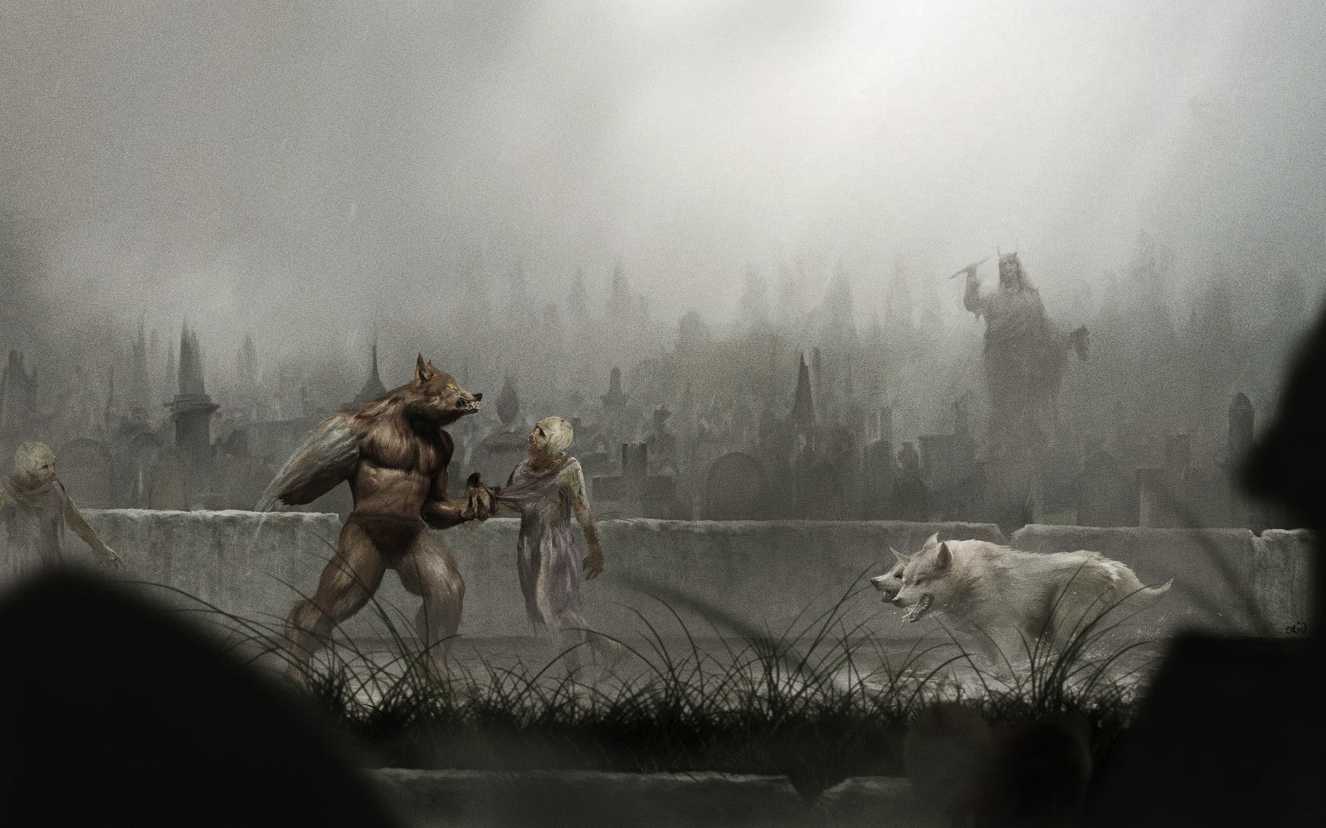 beast, werewolf, wolf, 1080P, altered, HD Wallpaper