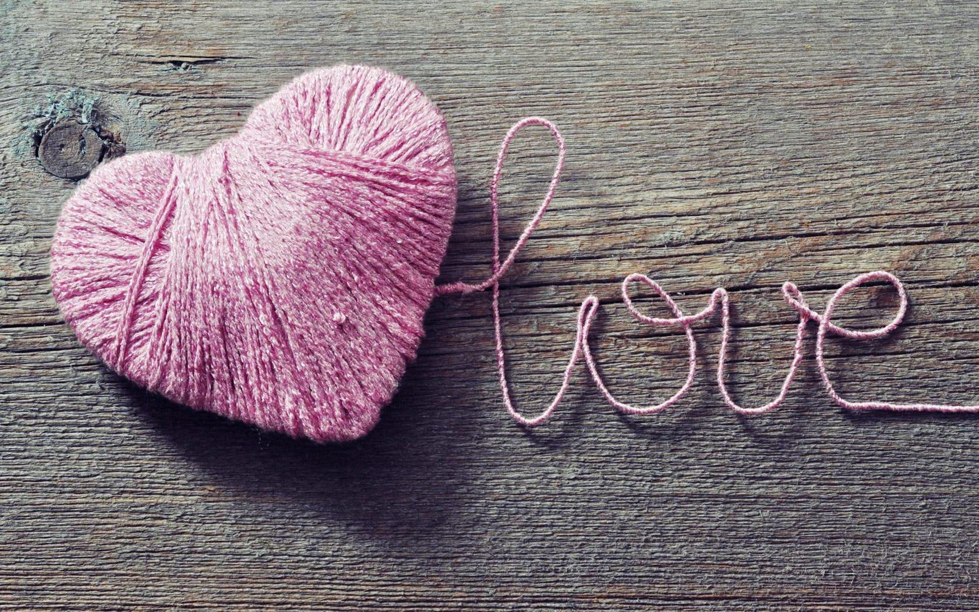 1080P, love, heart, pink, wool, 1920x1200, pink love, HD Wallpaper