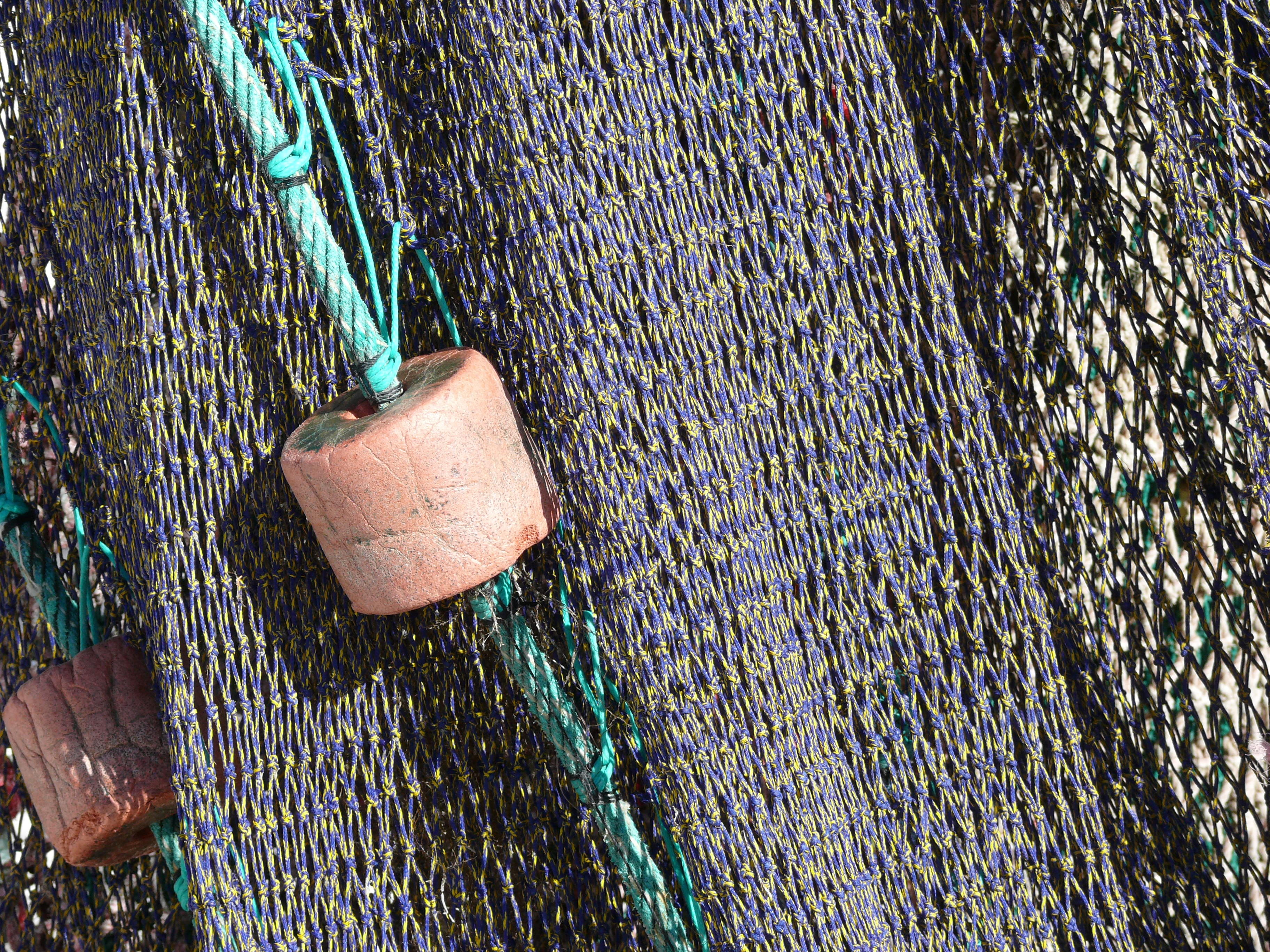 floating, brown, commercial, outdoors, still life, rope, commercial fishing, Net, net, textured, Fishing, water, day, nautical, floating on water, industry, HD Wallpaper