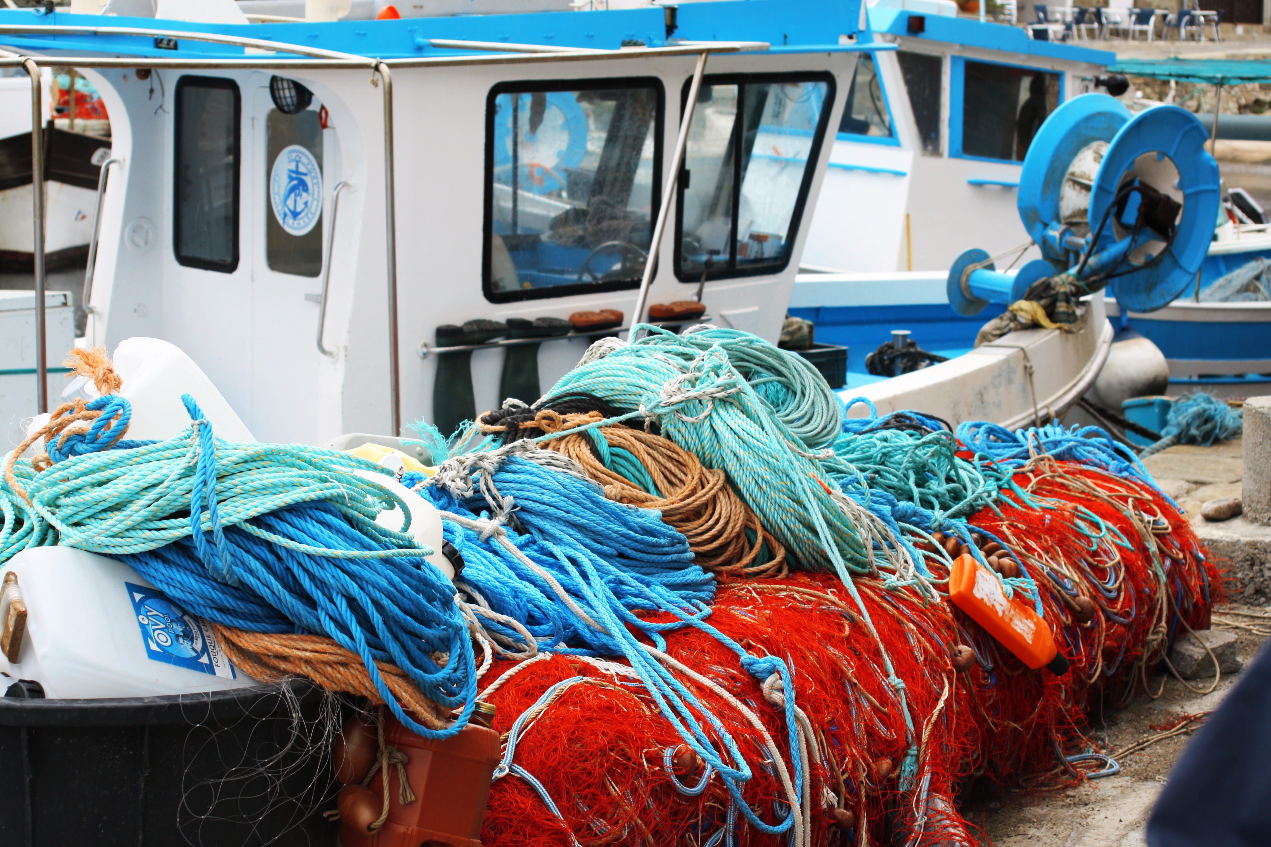 commercial fishing net, Netting, connection, france, close-up, transportation, equipment, tied up, mode of transport, no people, day, Fishing, mode of transportation, HD Wallpaper