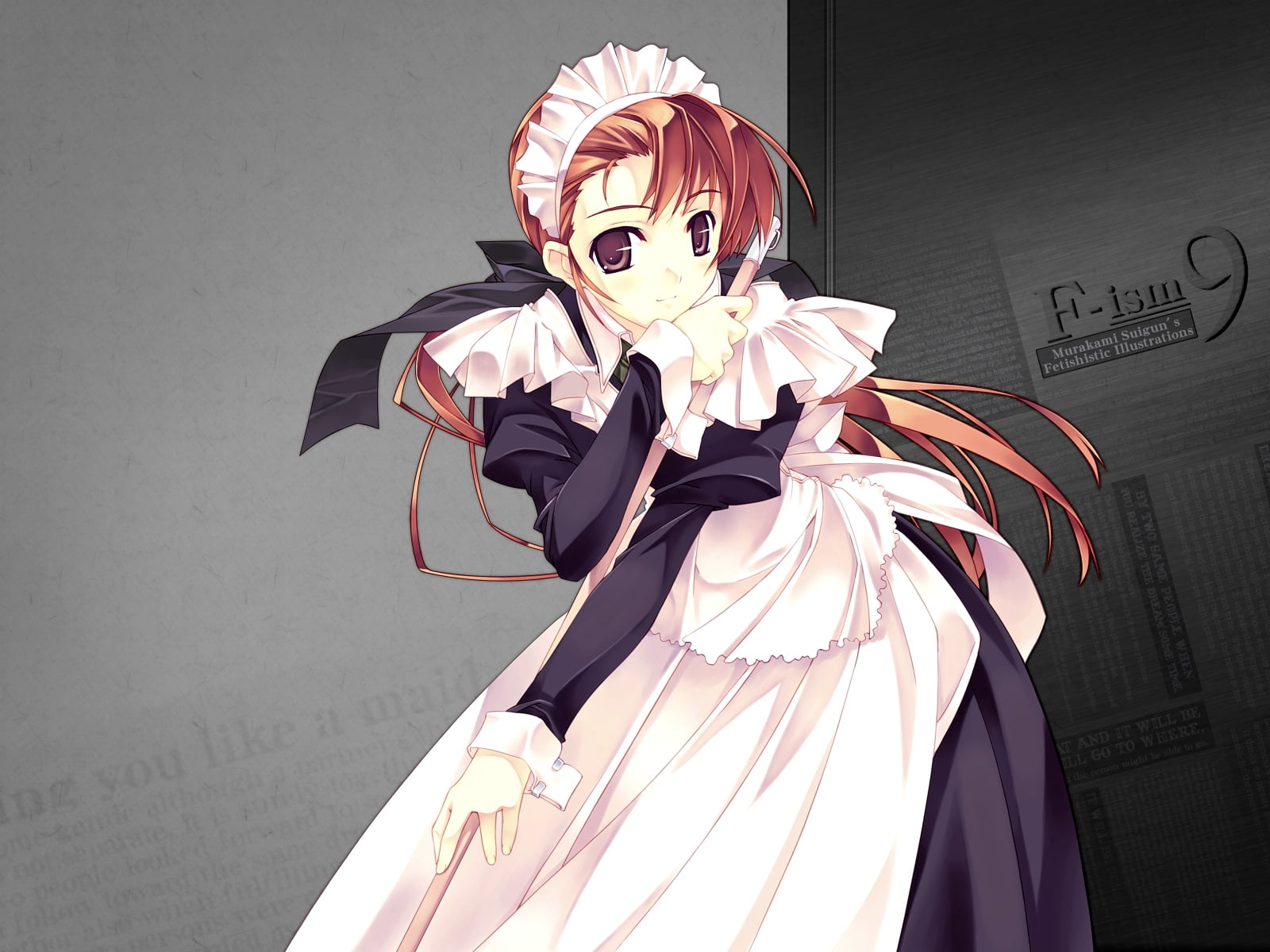 anime, girl, human representation, celebration, standing, front view, unrecognizable person, indoors, portrait, mask, clothing, disguise, maid, 720P, obscured face, HD Wallpaper