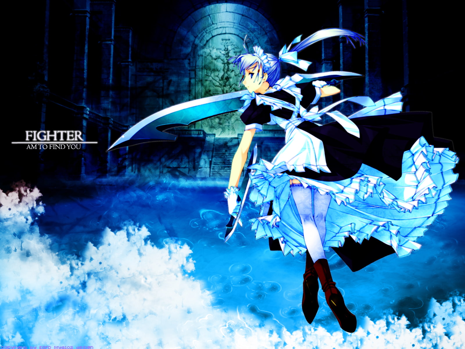 suigun, murakami, weapons, highs, maids, 720P, thigh, HD Wallpaper