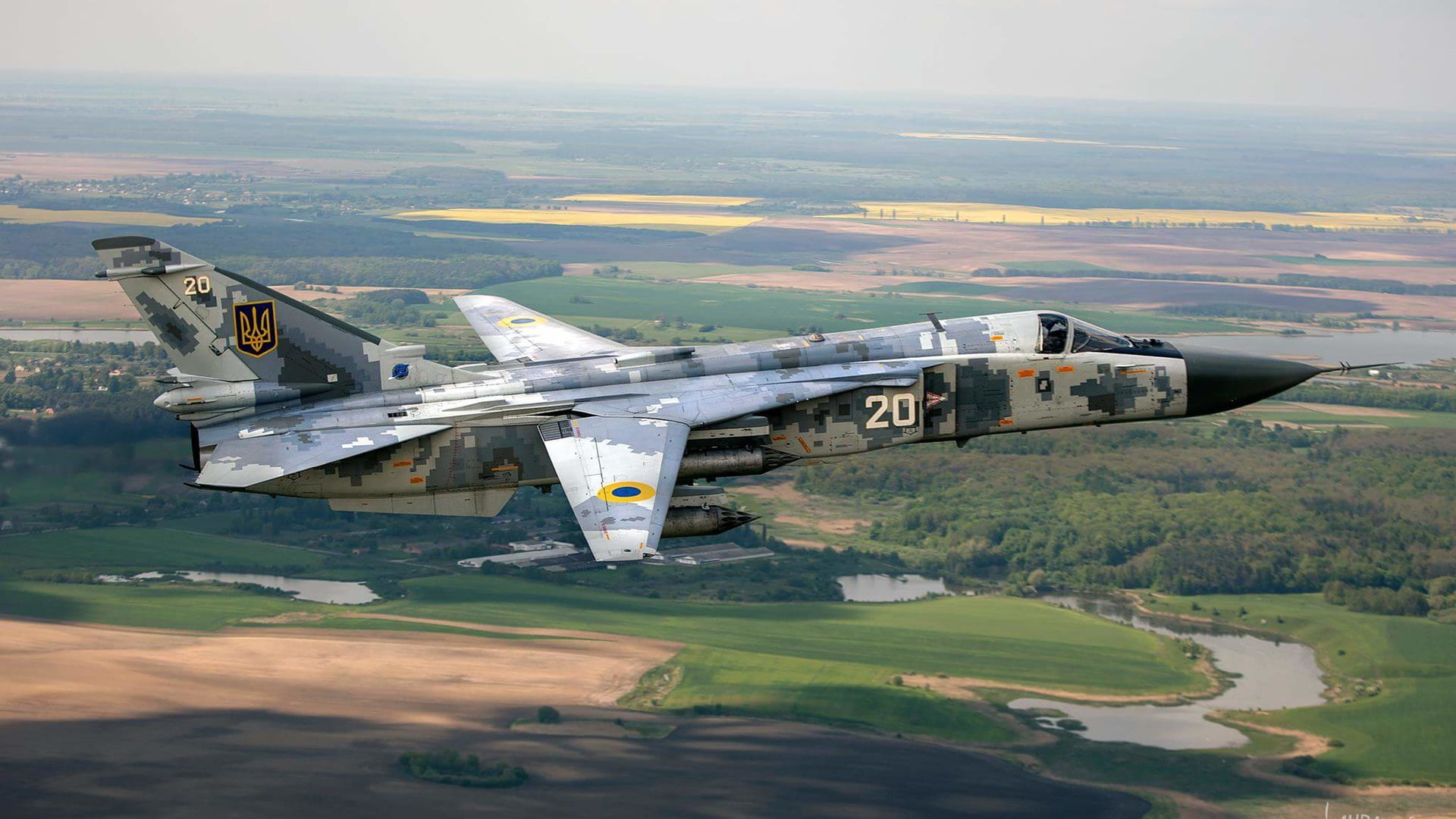 1080P, Su-24, Flight, Bomber, ATO, Ukraine Air Force, HD Wallpaper