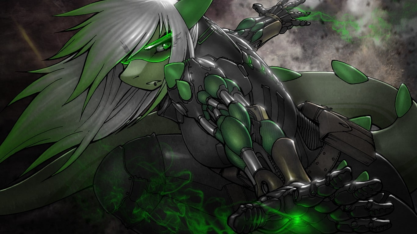 lizards, technomancy, 720P, squatting, fantasy armor, furry, Anthro, HD Wallpaper