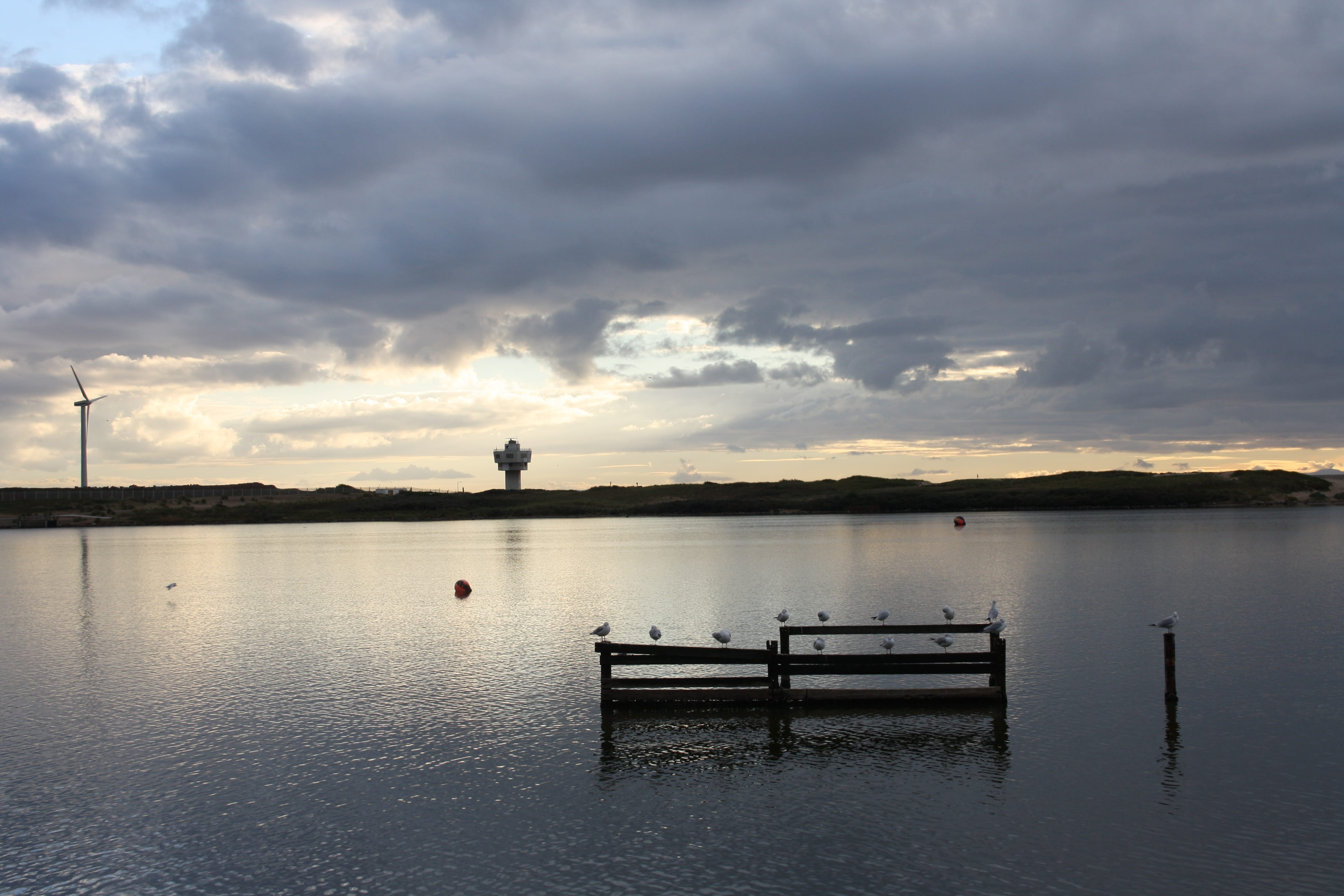 costa, sky, 4K, pier, sunset, lake, wooden post, water, cloud - sky, outdoors, crosby, idyllic, birds, day, liverpool, waterfront, scenics - nature, merseyside, HD Wallpaper