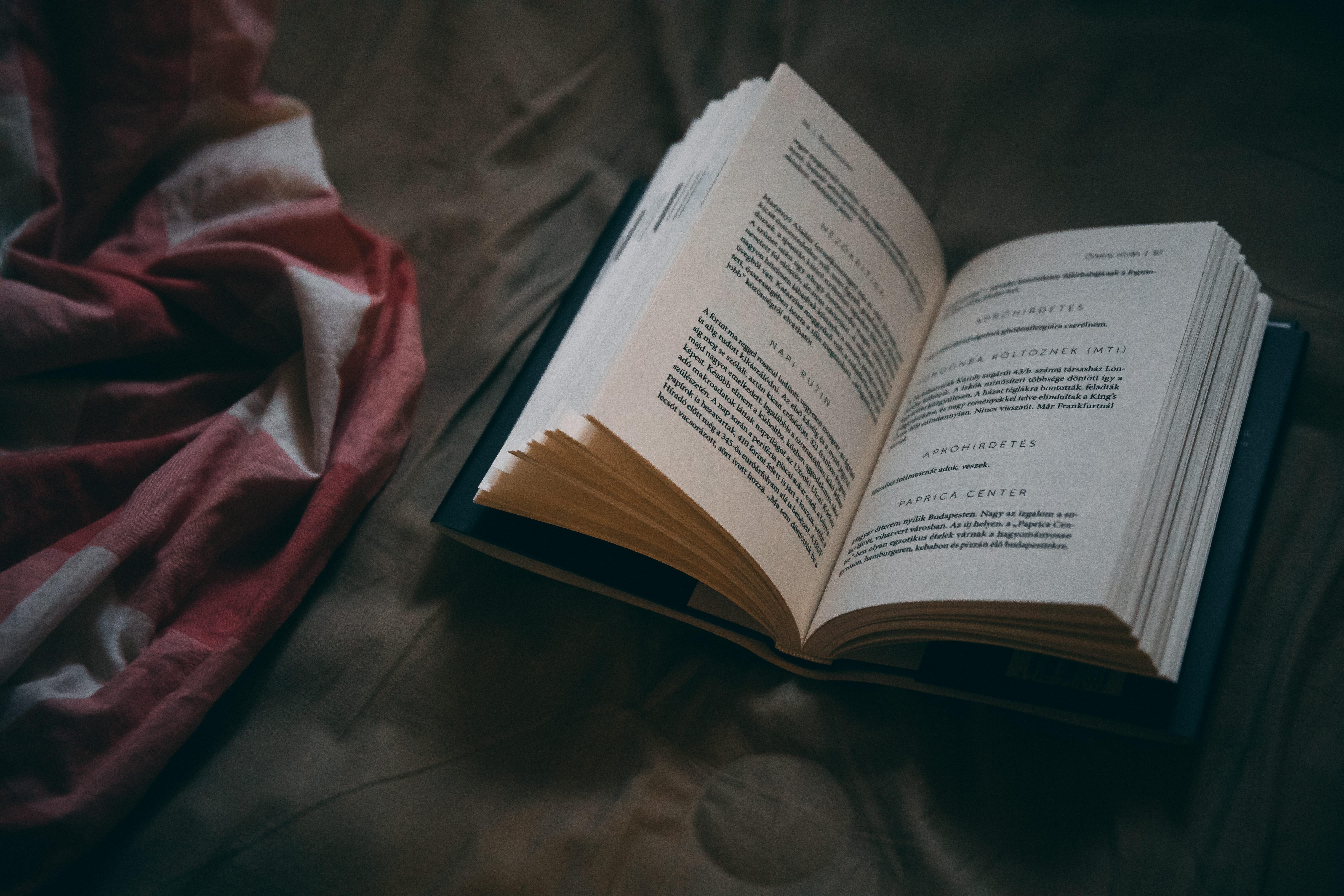 paper, wisdom, still life, low key, home, expertise, hardcover book, type, no people, indoors, open, 5K, reading, text, belief, light, warm, bed, old, HD Wallpaper
