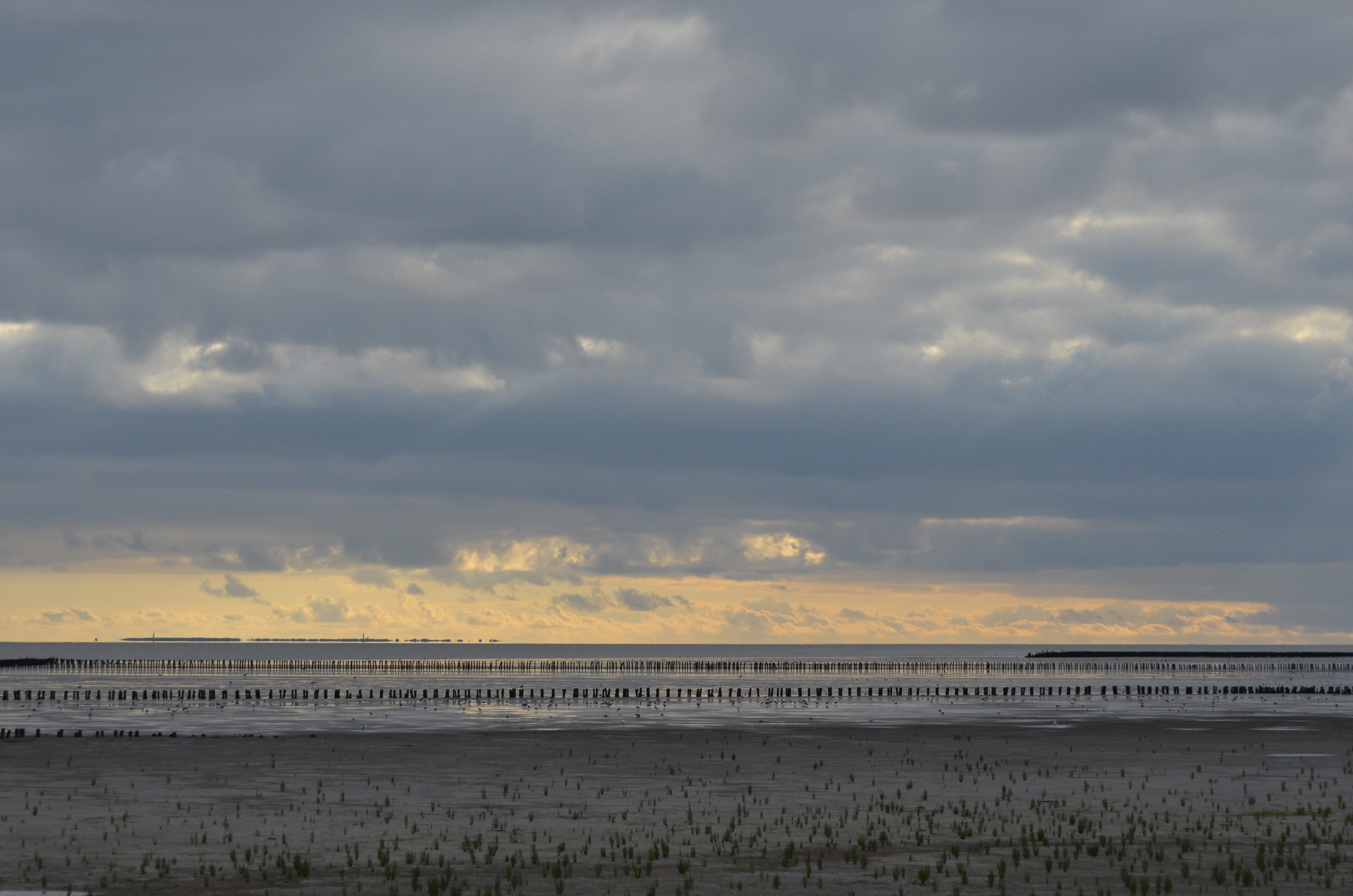 schlick, tranquility, sky, ebb, non-urban scene, arid climate, sea, outdoors, west friesland, no people, water, sea view, beauty in nature, wadden sea, HD Wallpaper