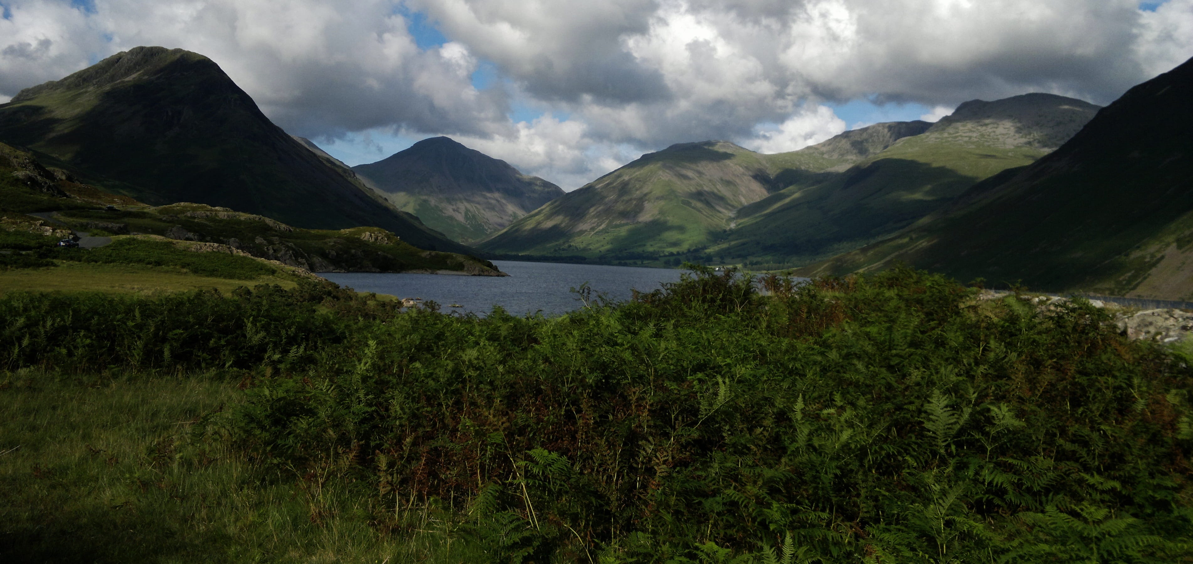 lake, landscape, mountain, cloud - sky, travel destinations, day, mountain range, lakeland, natural, environment, scenics - nature, plant, mountain peak, HD Wallpaper