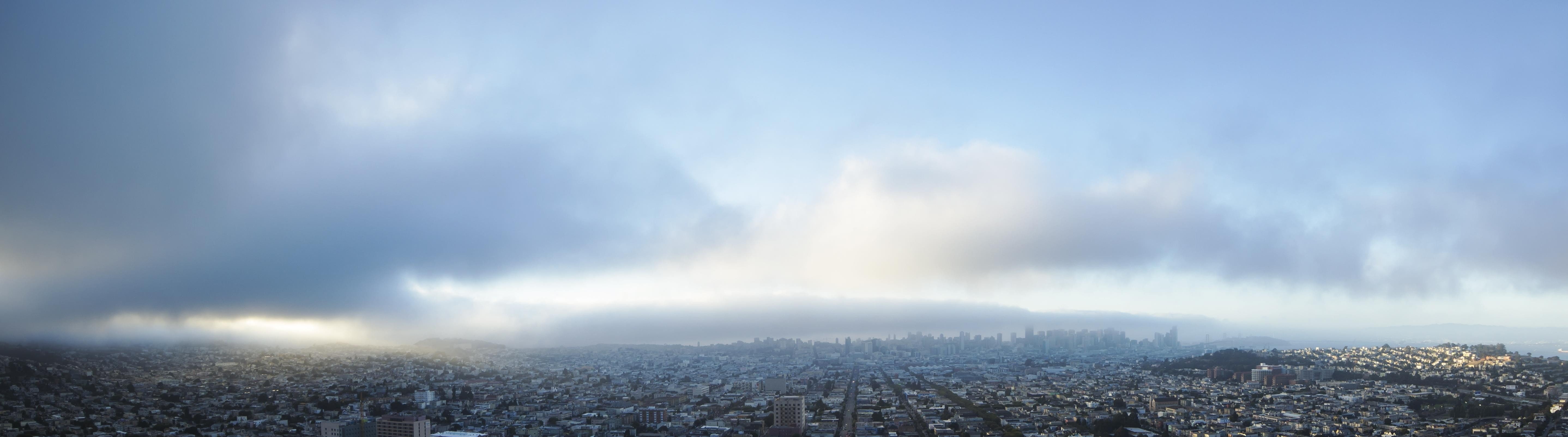 Bernal Hill, San Francisco, Brouillard, 5K, mist, HD Wallpaper