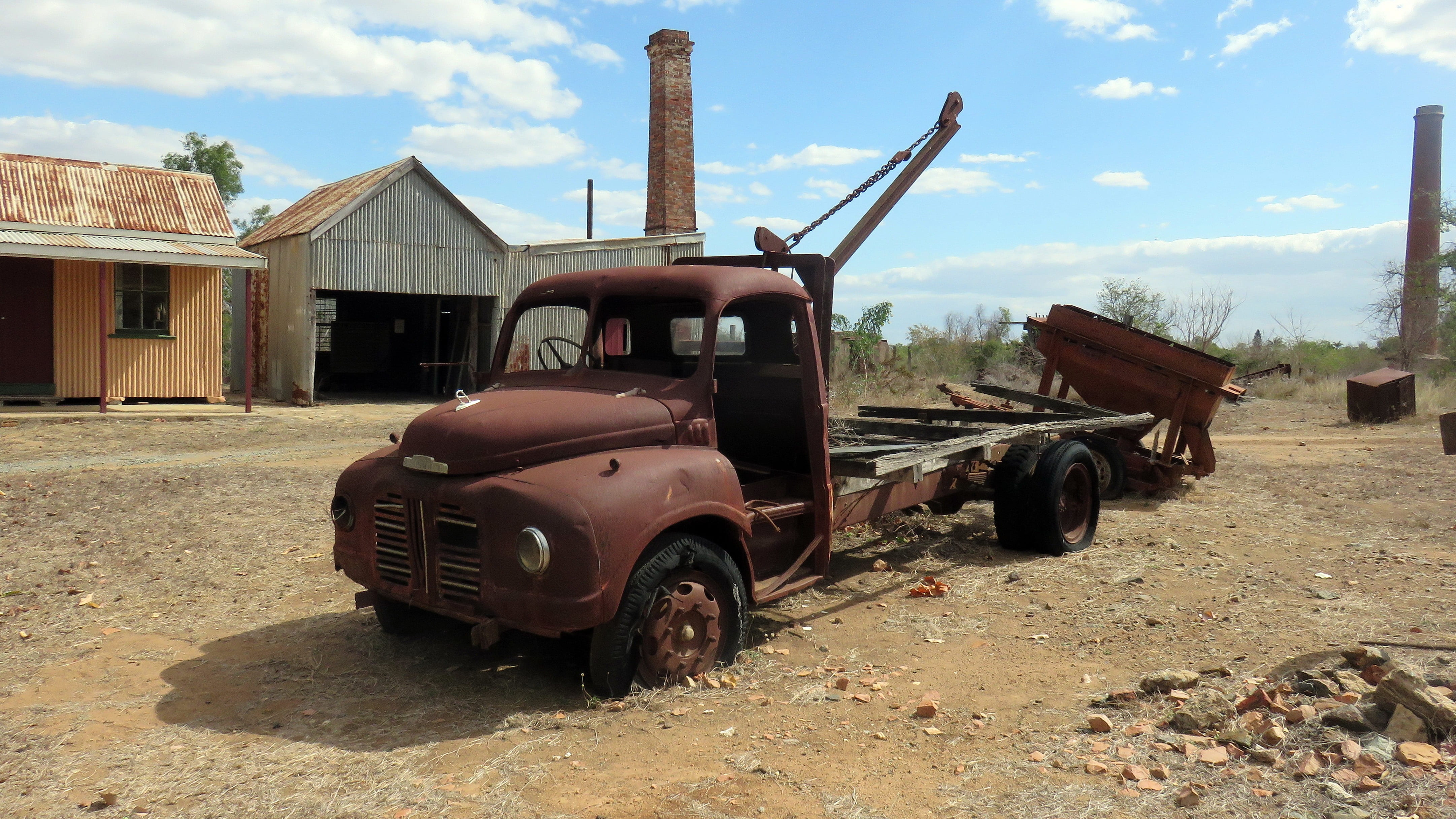 motor vehicle, scrap, vehicle, sunlight, auto, weathered, building exterior, automobile, no people, field, outdoors, obsolete, architecture, deterioration, HD Wallpaper