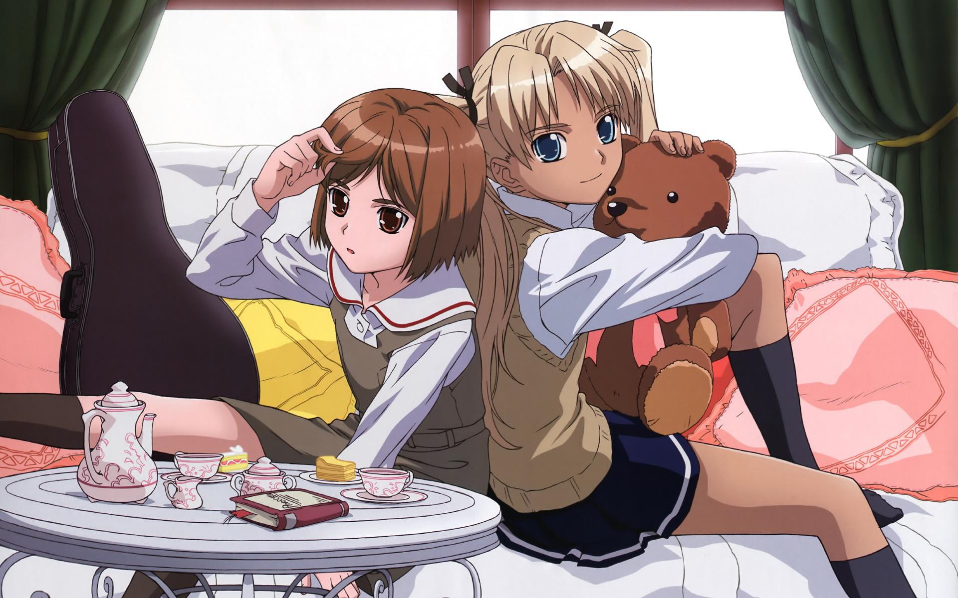 anime, characters, female, 1080P, gunslinger, gunslinger girl, girl, two, 1920x1200, HD Wallpaper