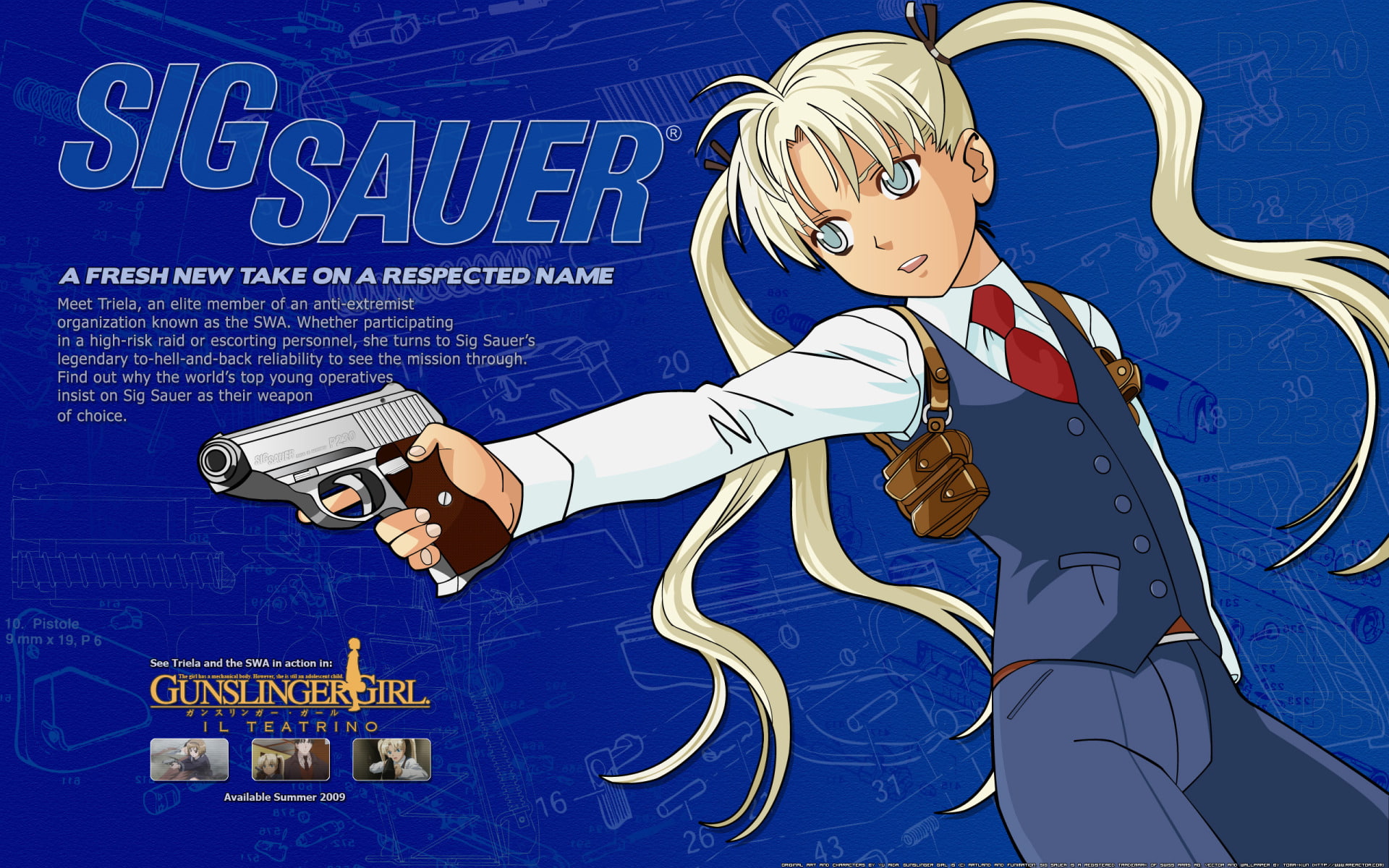 1080P, Gunslinger Girl, Anime, HD Wallpaper