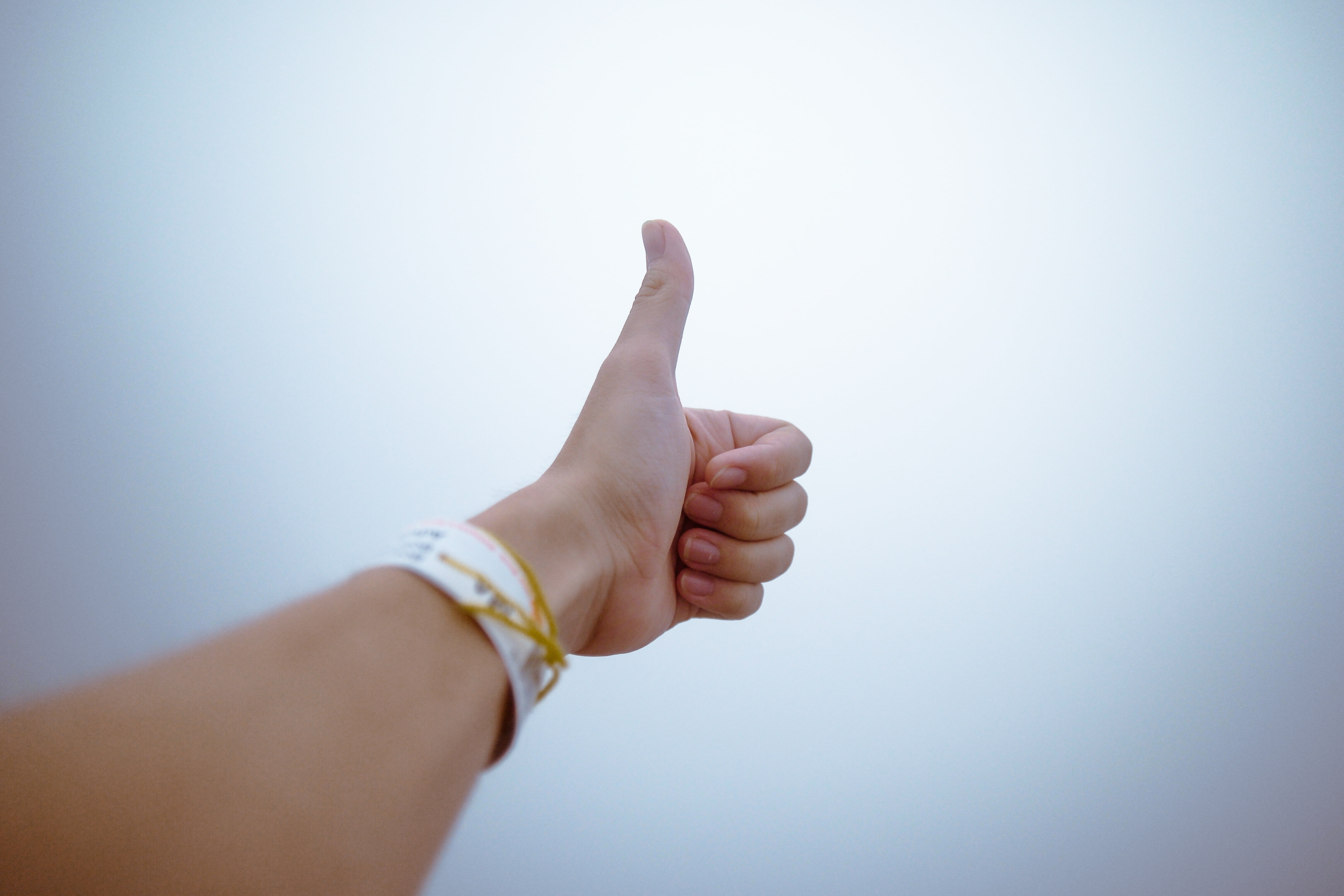 human hand, thumbs up, adult, 5K, indoors, human limb, human body part, emotion, gesture, bracelet, finger, hand, agreement, jewelry, communication, close-up, HD Wallpaper