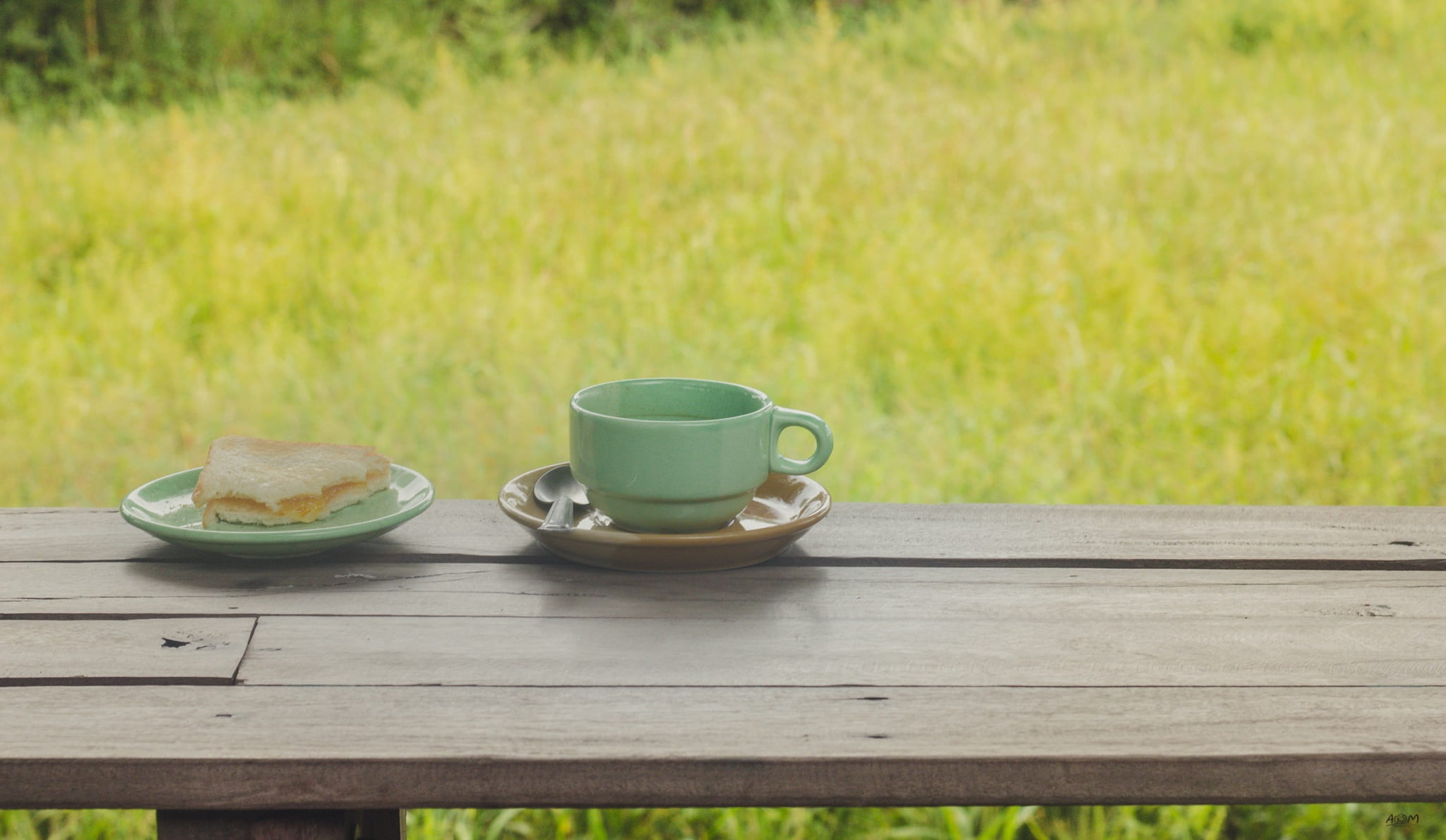 day available, coffee shop, sweets, bread, mug, meal, tray, coffee cup, outdoors, day, table, tea, sweet, green color, snack, fast food, food, coffee - drink, HD Wallpaper