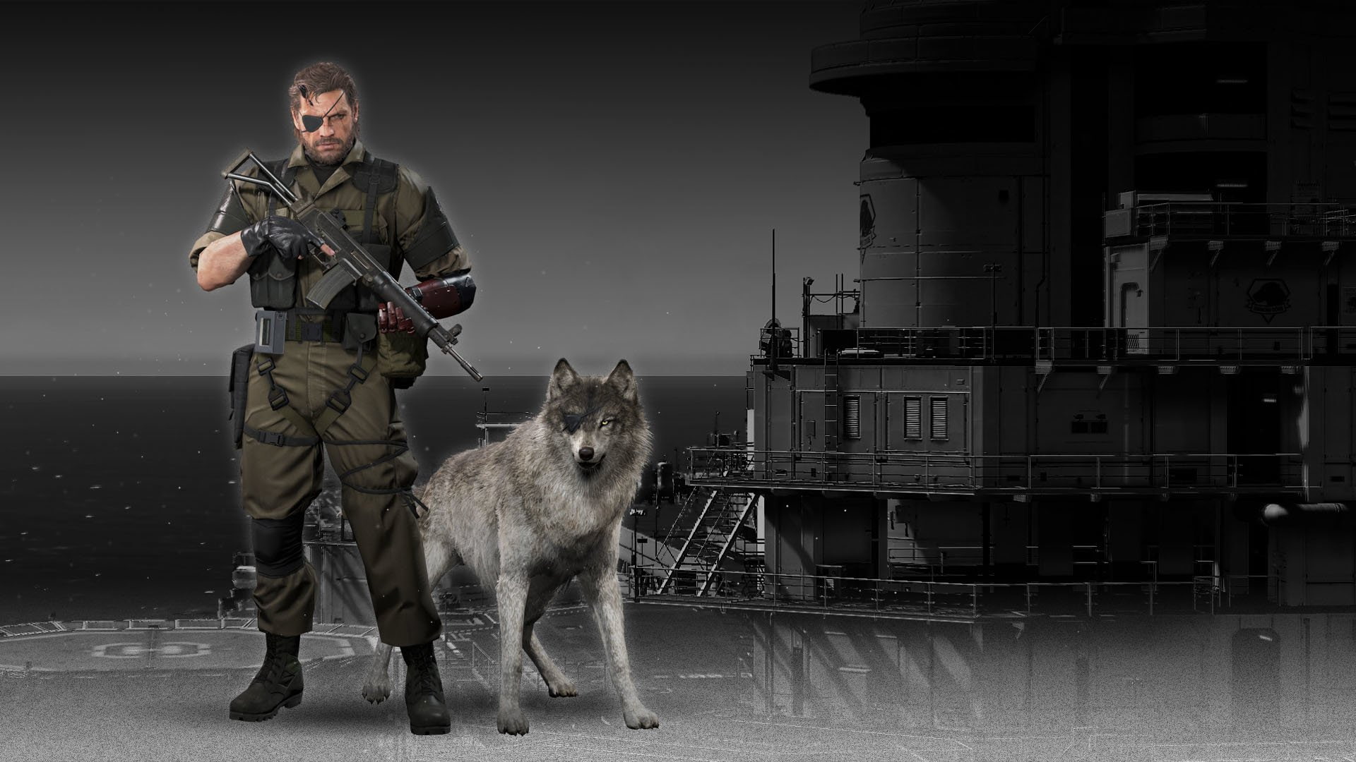Metal Gear Solid, Big Boss (Metal Gear Solid), 1080P, D-Dog (Metal Gear Solid), Metal Gear Solid V: The Phantom Pain, HD Wallpaper