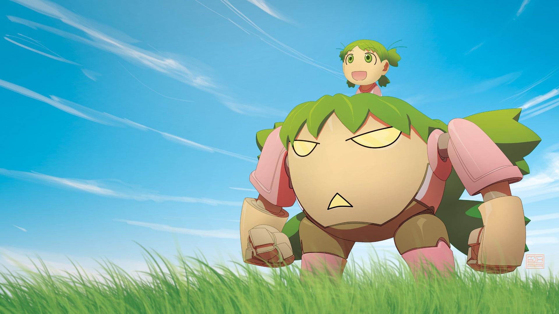Yotsubato, Tengen Toppa Gurren Lagann, chibi, Yotsuba Koiwai, 1080P, HD Wallpaper