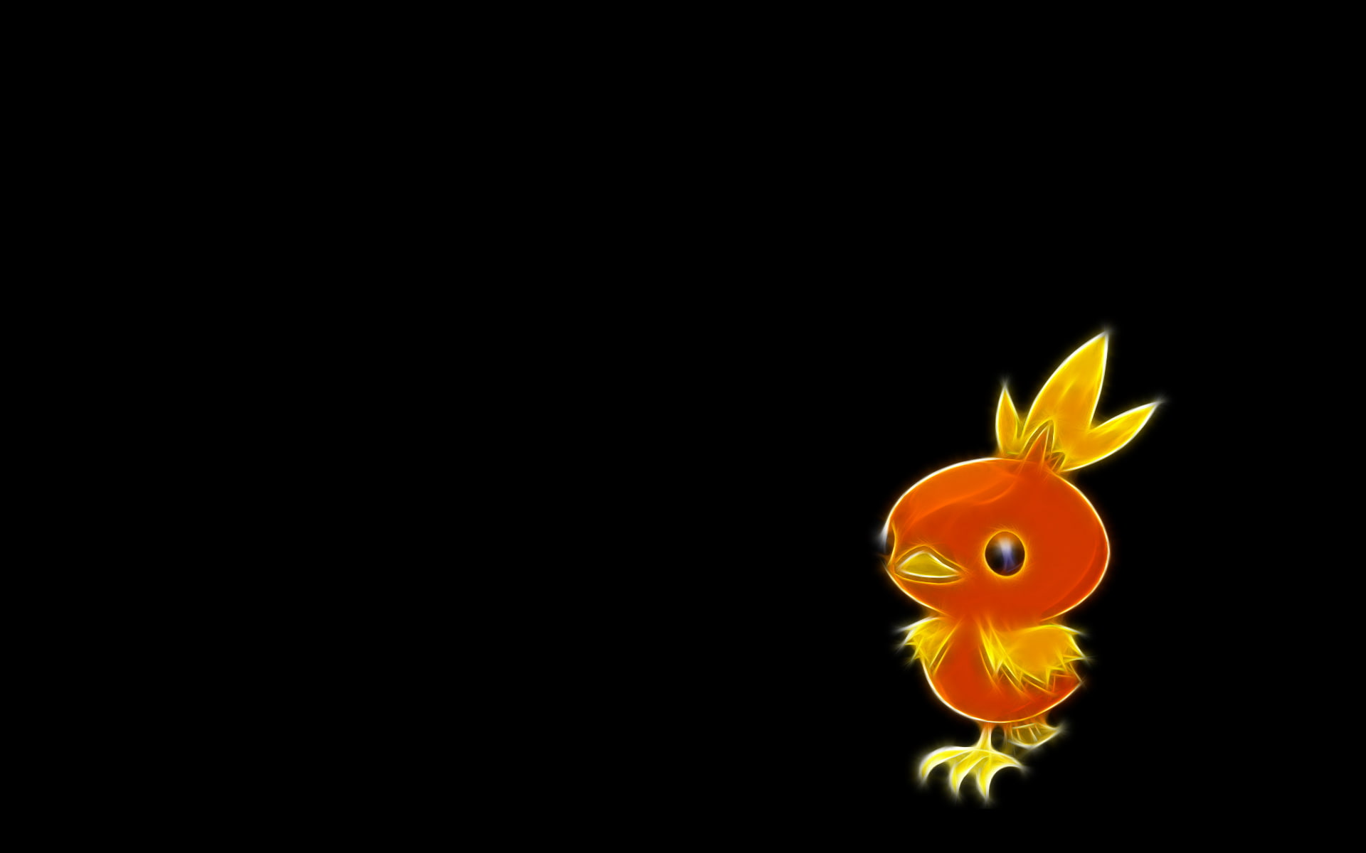 1080P, black, background, torchic, pokemon, HD Wallpaper