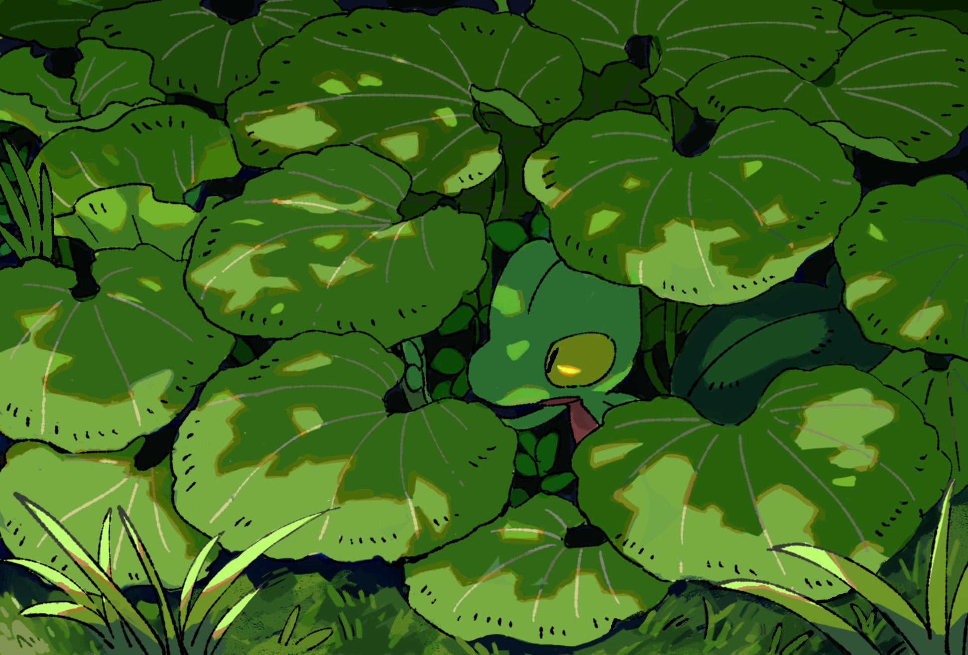 1080P, Treecko, plants, Pokémon, HD Wallpaper