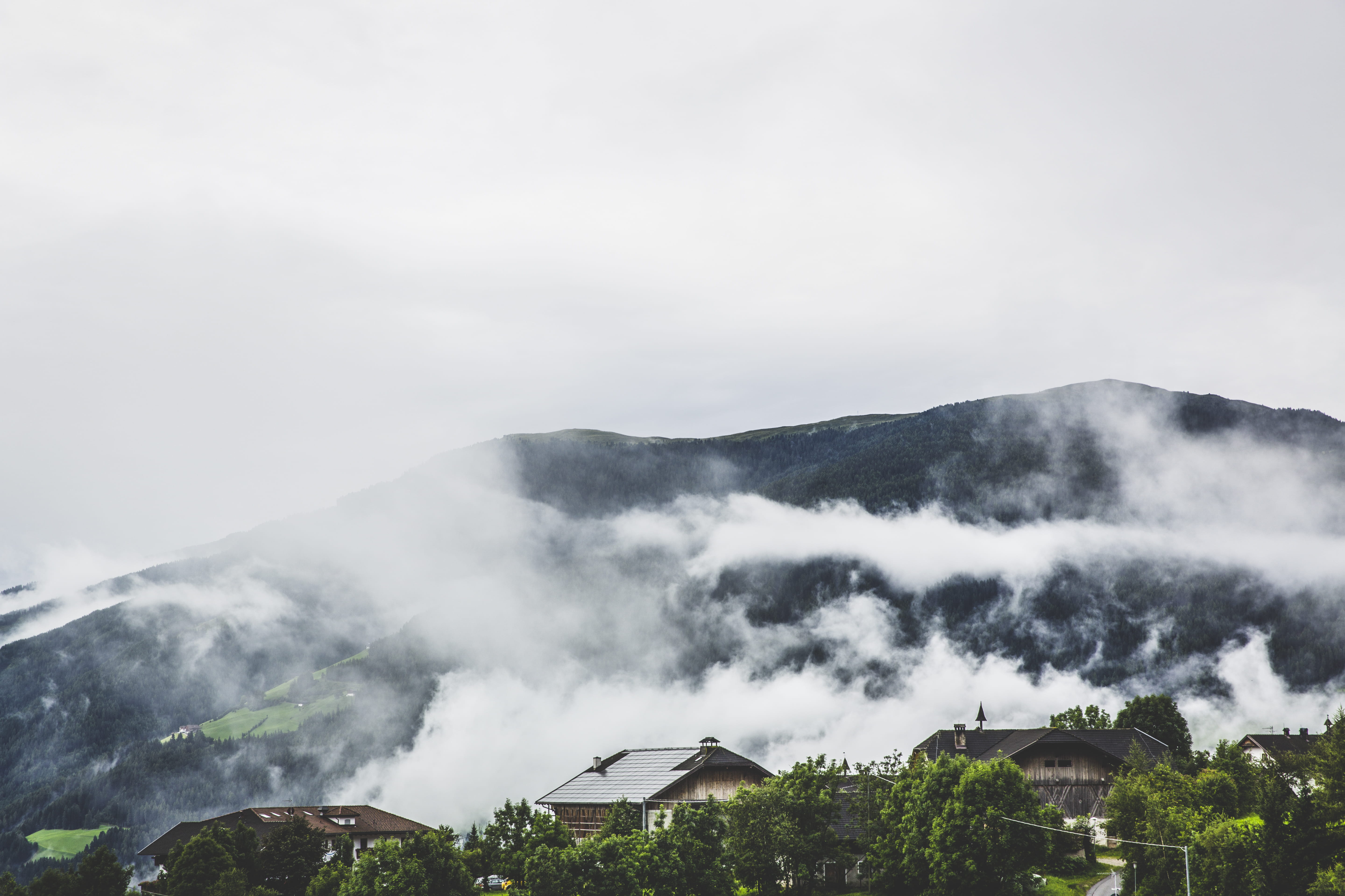 italy, smoke - physical structure, cloud - sky, mountain peak, mountains, country, day, 5K, nature, natural, scenics - nature, built structure, no people, HD Wallpaper