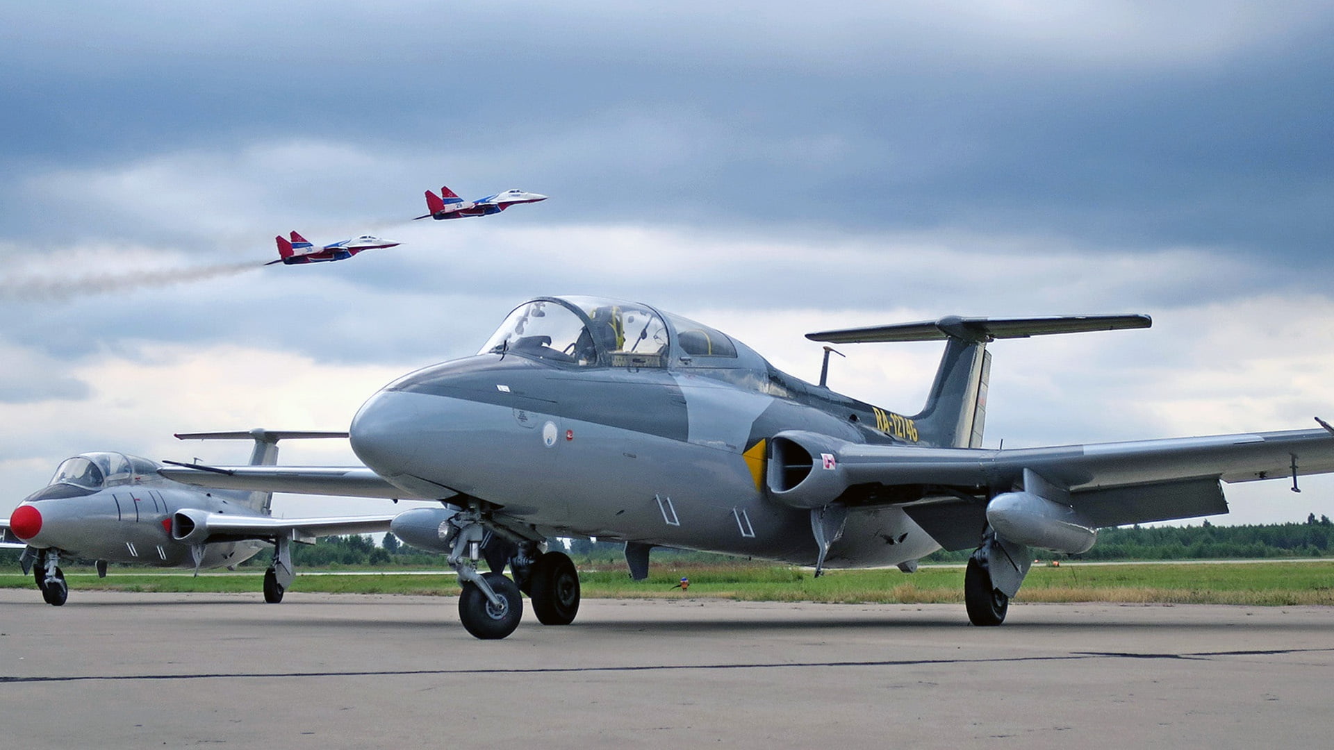 Czechoslovakia Aero Vodochody, Aero, L-29, Is the first Czechoslovak jet serial, Delfin, 1080P, Czechoslovak training aircraft, HD Wallpaper