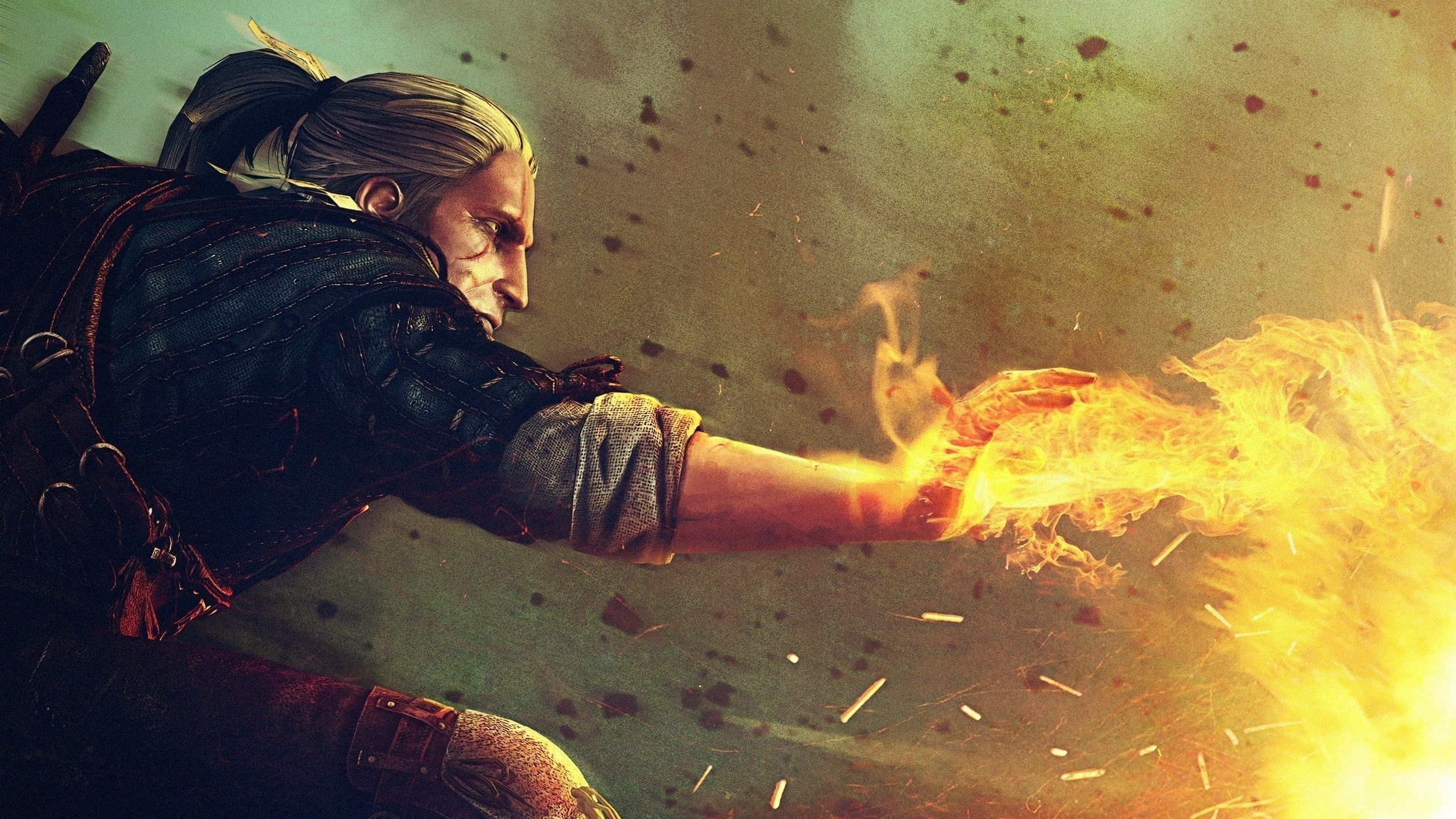 iron - metal, the witcher the witcher 2 assassins of kings, people, indoors, smoke - physical structure, men, security, steel, fire - natural phenomenon, HD Wallpaper