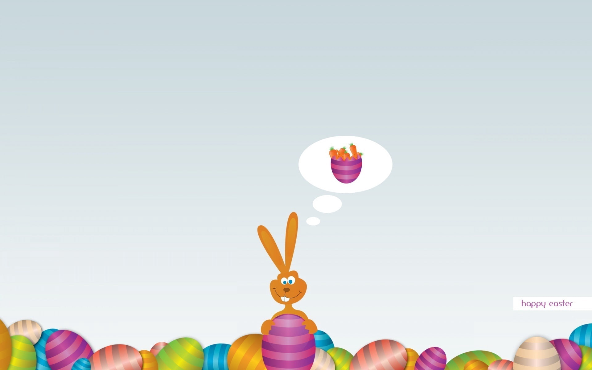 bunny, easter, 1080P, eggs, holiday, HD Wallpaper