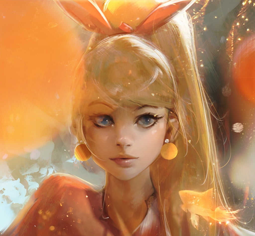 blond hair, one person, real people, hairstyle, childhood, headshot, ross tran, child, girls, beauty, beautiful woman, digital composite, females, young women, HD Wallpaper