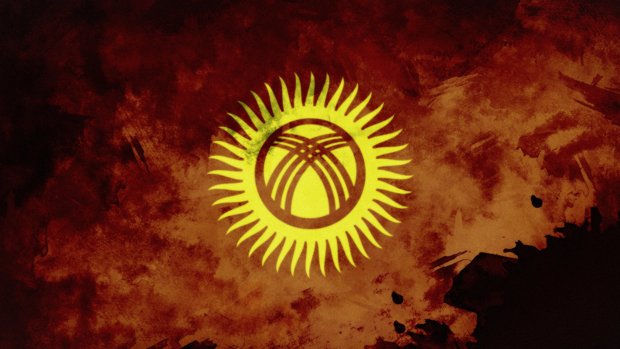 flag, 2K, grunge, Kyrgyzstan, HD Wallpaper