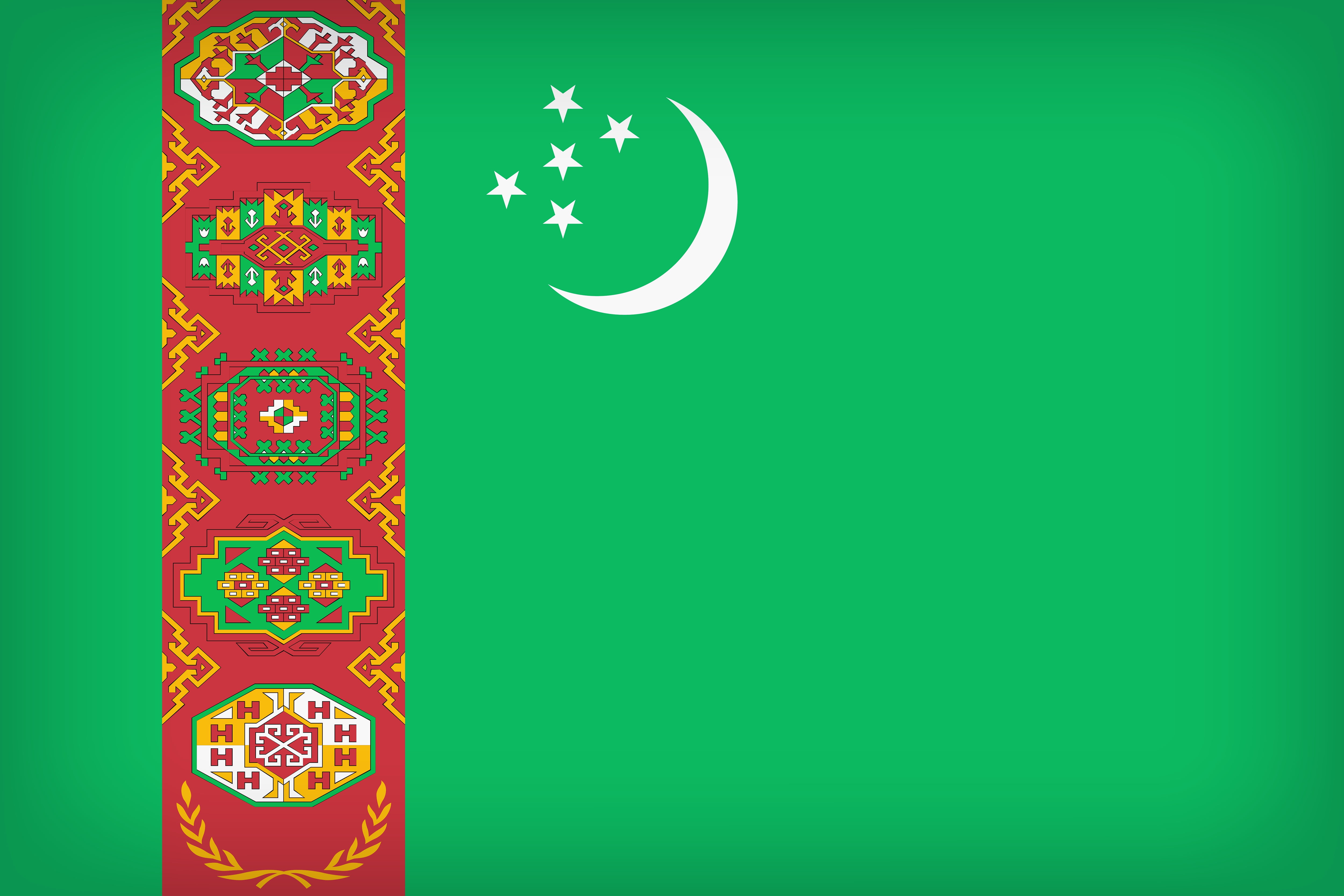 4K, Flag, Turkmenia, Turkmenistan Large Flag, Turkmenistan, Flag Of Turkmenistan, HD Wallpaper
