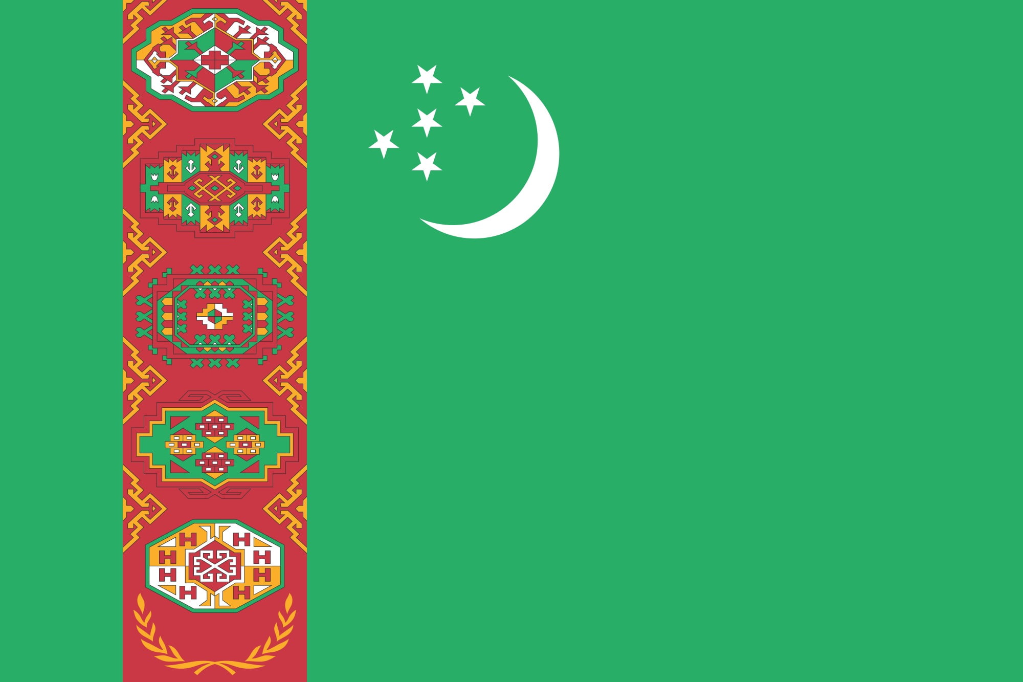 1080P, Turkmenistan, colors, green, HD Wallpaper