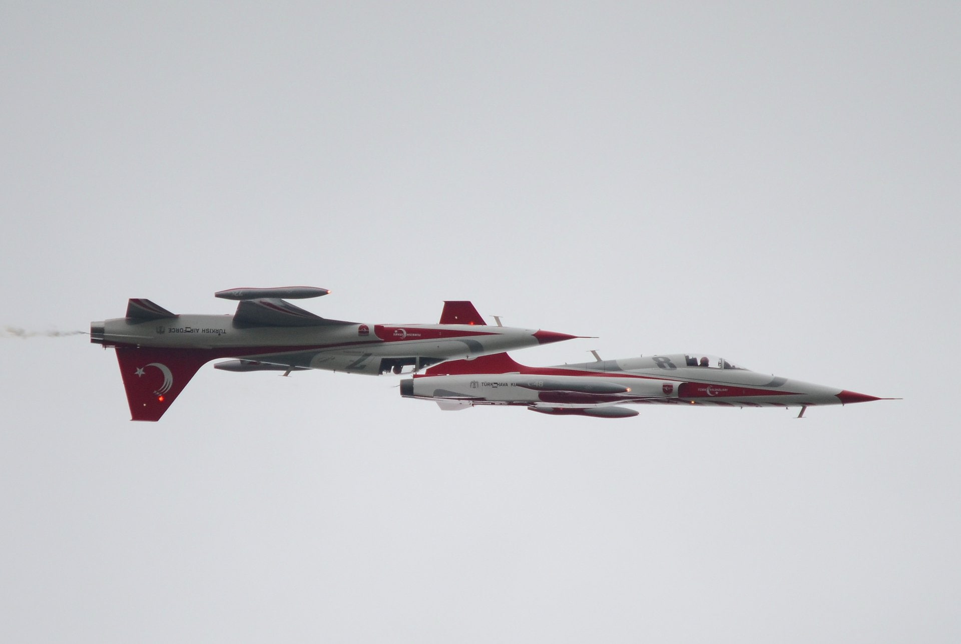 1080P, northrop, f 5, air, acrobatic, aircrafts, stars, turkish, team, fighter, dom, HD Wallpaper