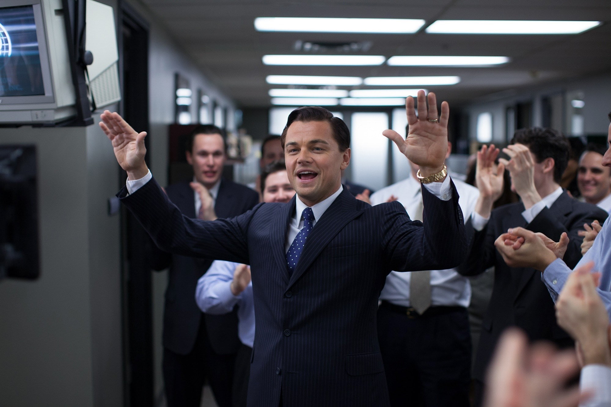 corporate business, happiness, standing, limb, arms raised, human limb, human body part, 1080P, business person, mature men, businessman, smiling, well-dressed, HD Wallpaper