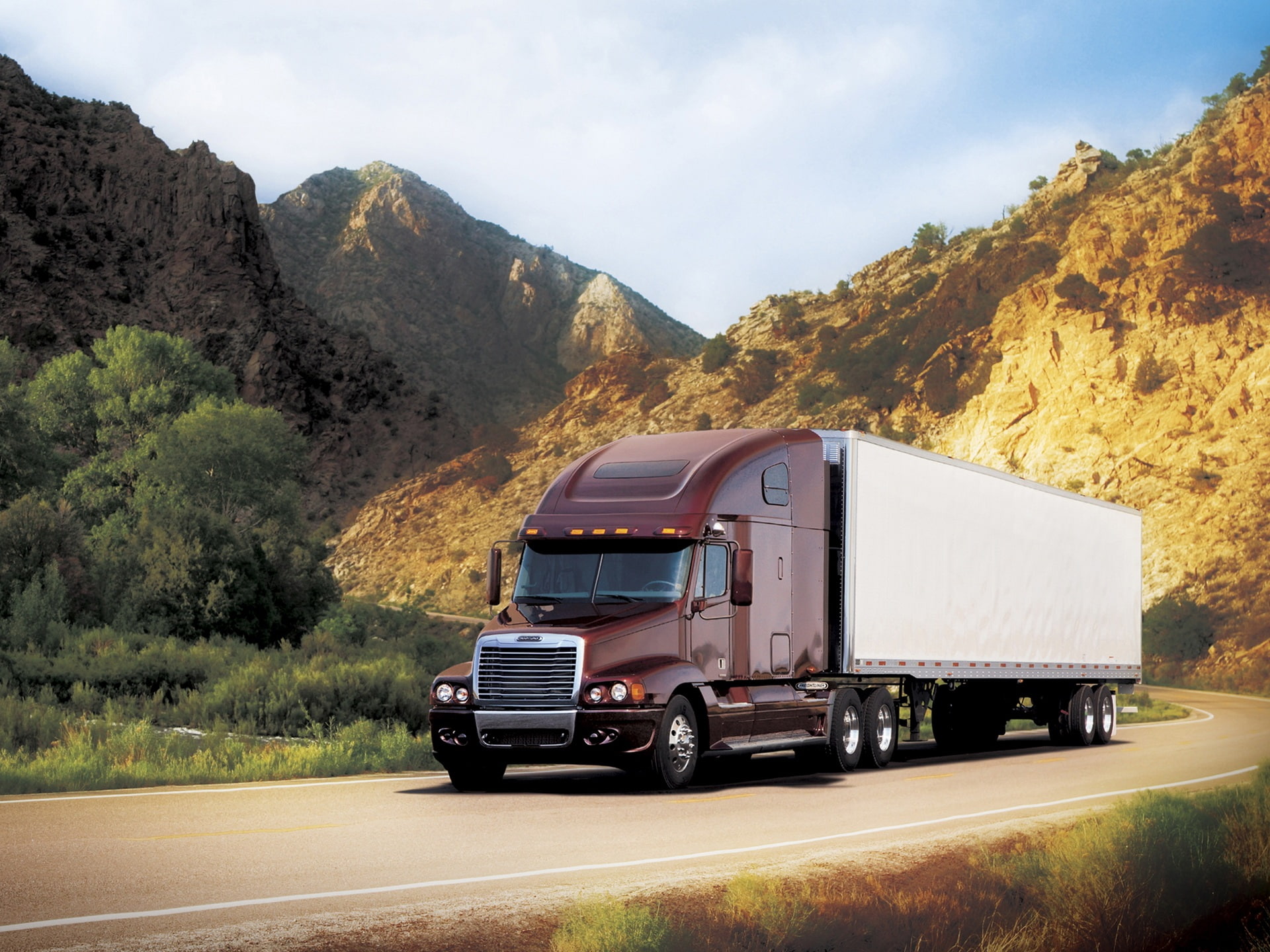 raised, 1080P, 1995, century, semi, freightliner, roof, tractor, class, HD Wallpaper