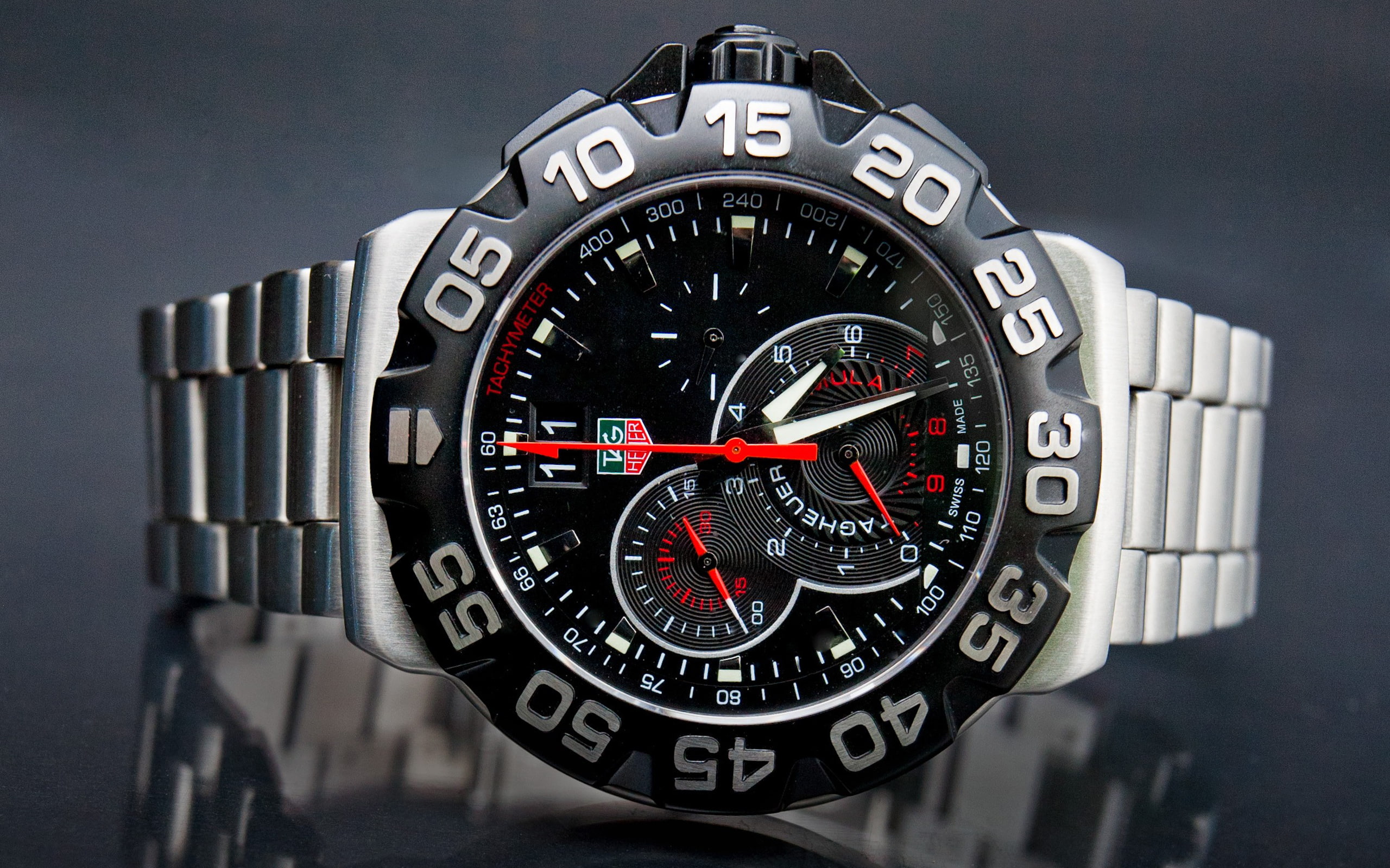 metal, red, Watch, tag heuer, 2K, HD Wallpaper