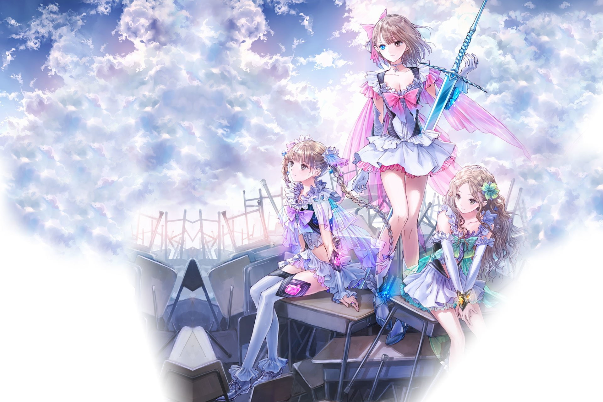 Anime, Blue Reflection, Shijou Yuzuki, Shirai Hinako, 1080P, HD Wallpaper