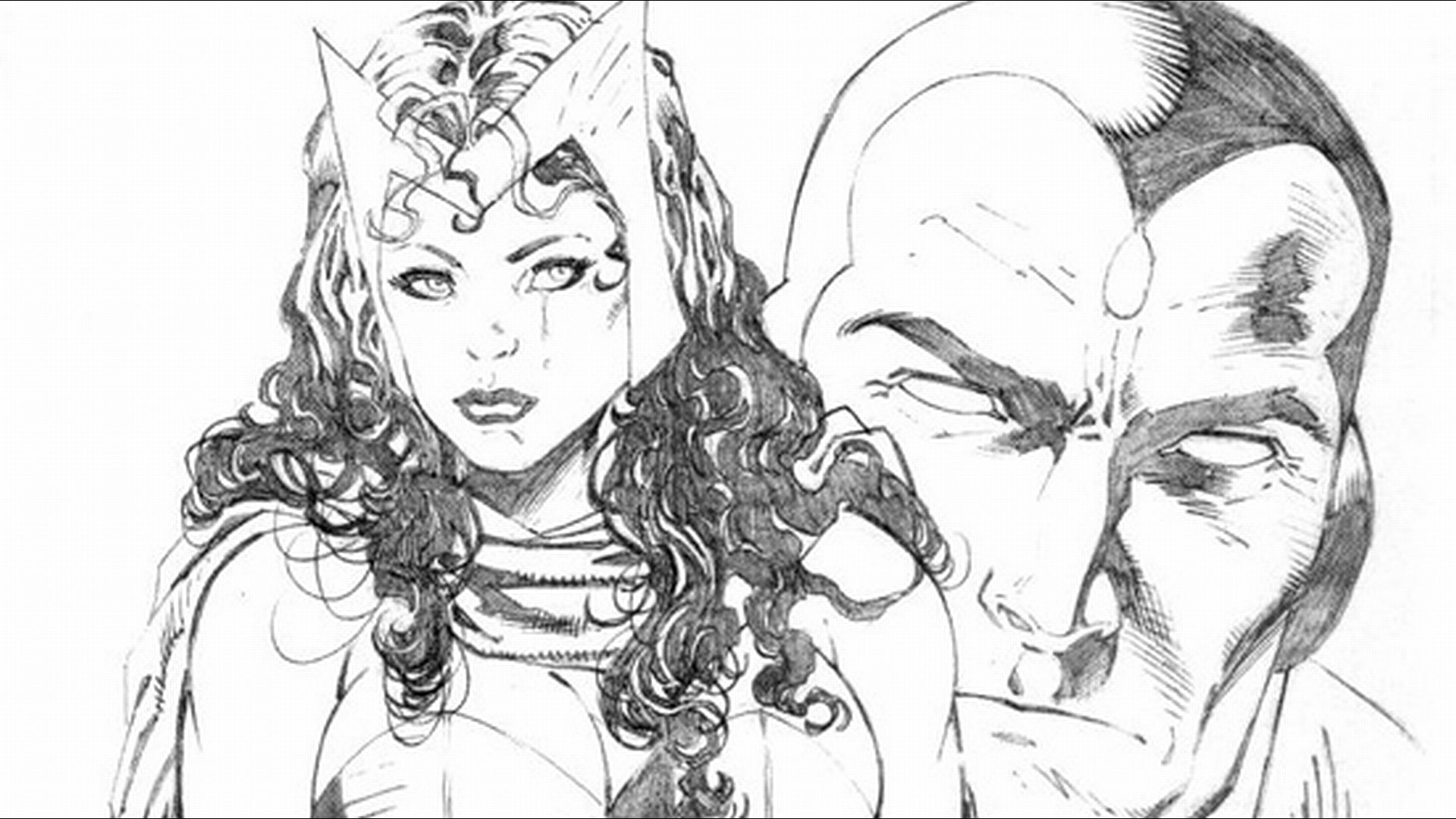 comics, scarlett, hd, 1080P, witch, HD Wallpaper