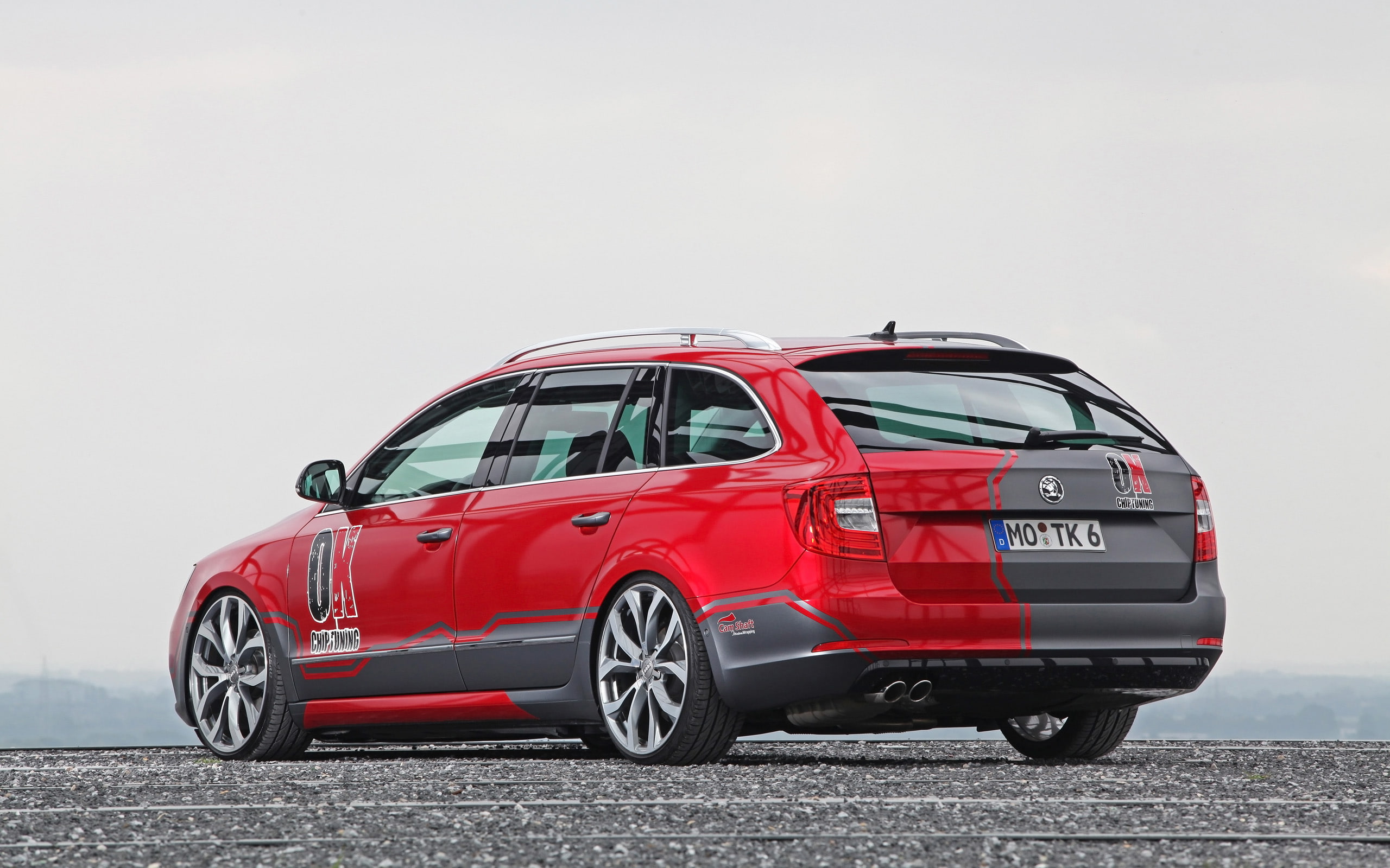 skoda, superb, tuning, 2013, ok chiptuning, stationwagon, 2K, HD Wallpaper