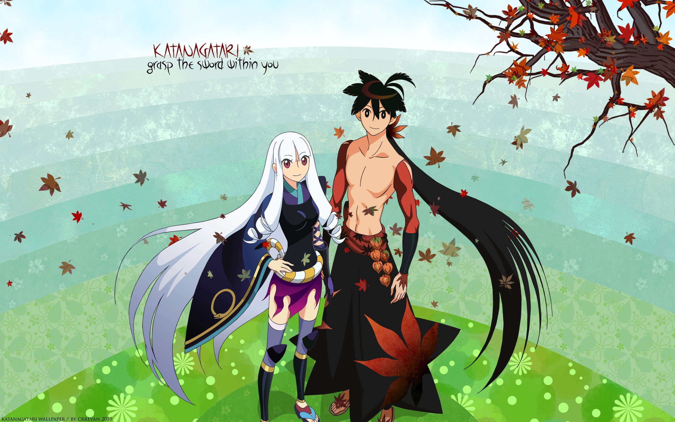 yasuri, anime, shichika, 2K, togame, katanagatari, girls, HD Wallpaper
