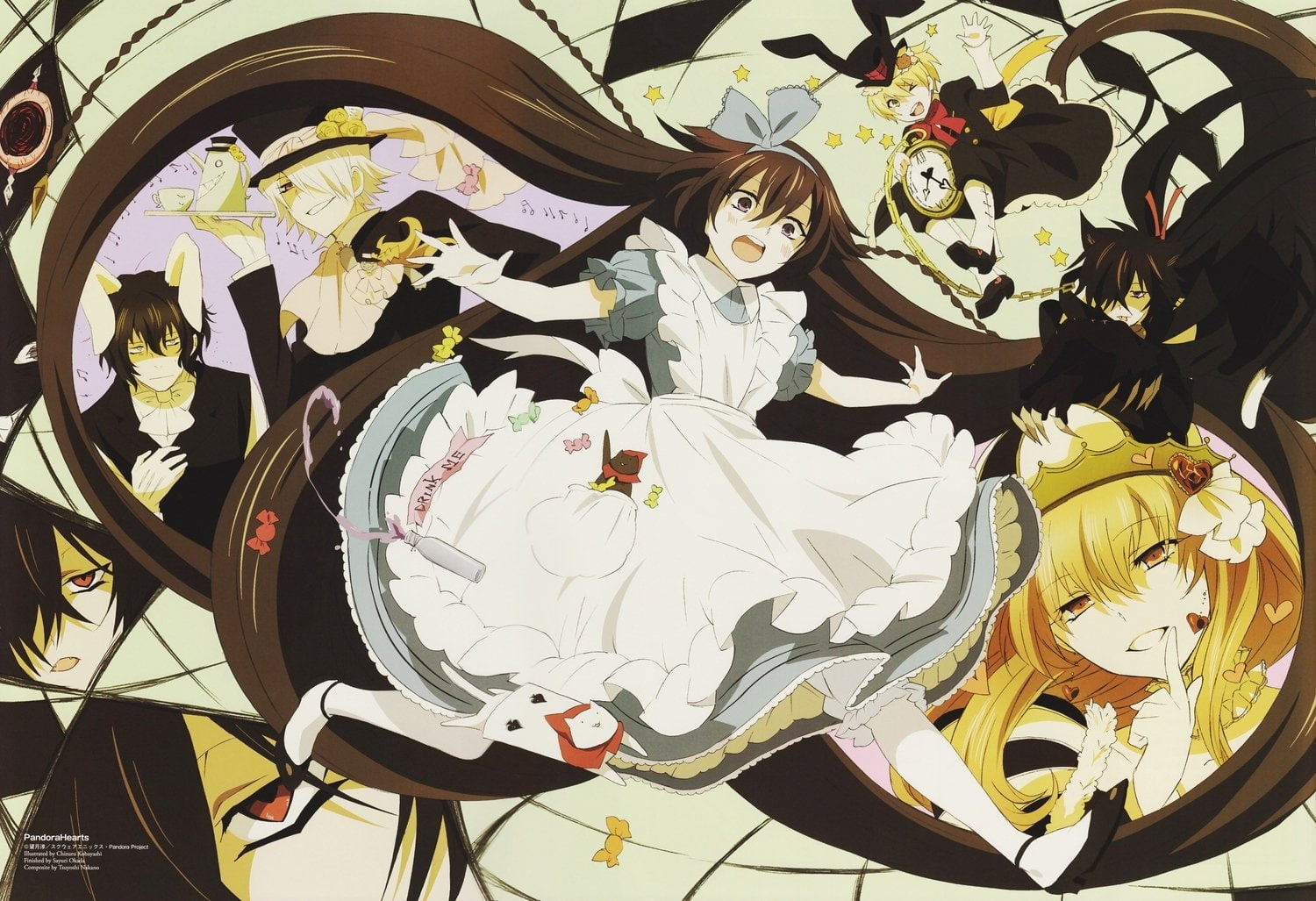 Pandora Hearts, Sharon Rainsworth, Anime, Gilbert Nightray, Alice Baskerville, Oz Vessalius, 720P, Cheshire Cat (Pandora Hearts), Xerxes Break, HD Wallpaper