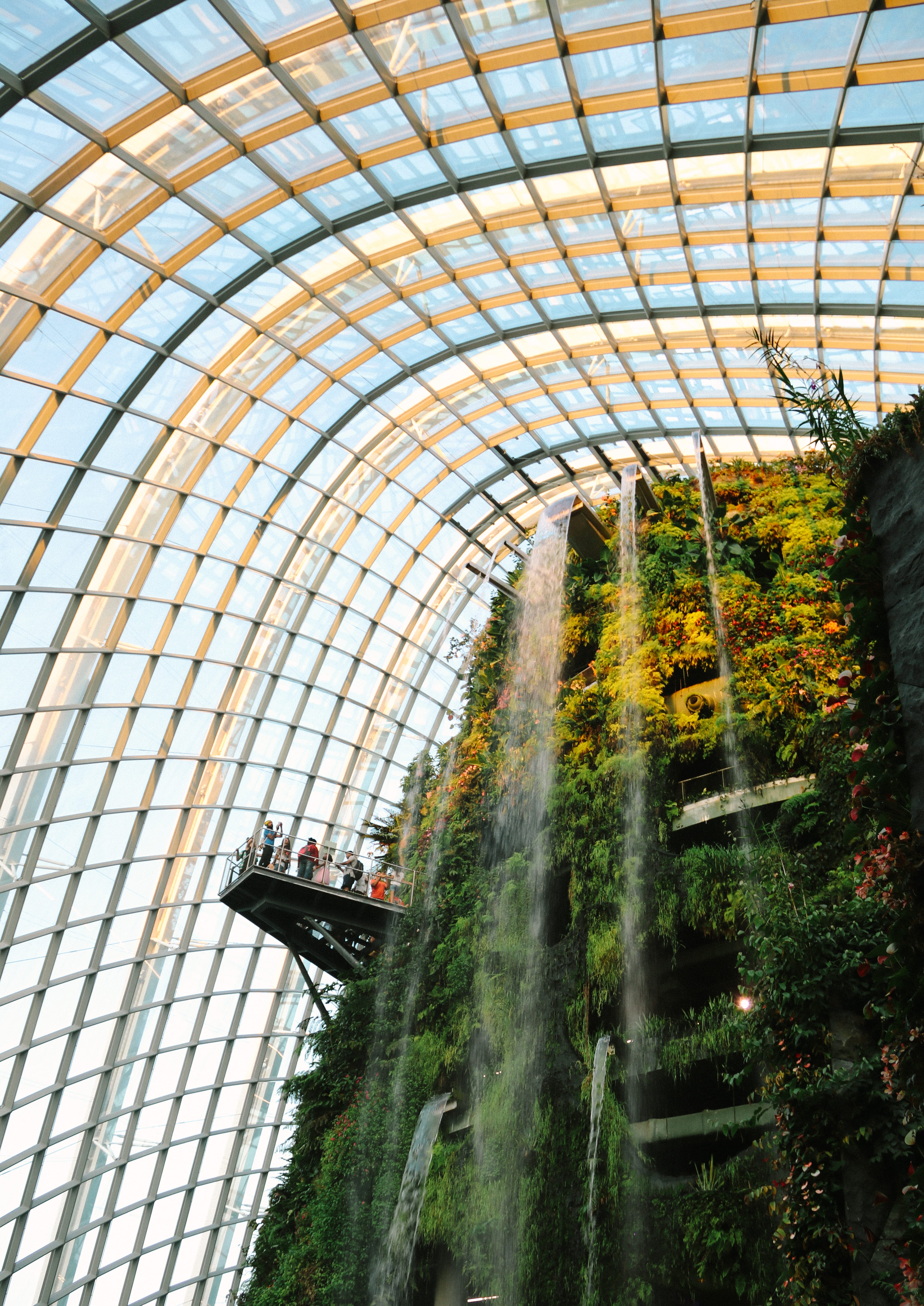 vsco, 5K, nature, day, motion, tres, bridge - man made structure, cloud, sky, singapour, light, architecture, arch, blue, plants, boat, asia, train - vehicle, Phone HD Wallpaper