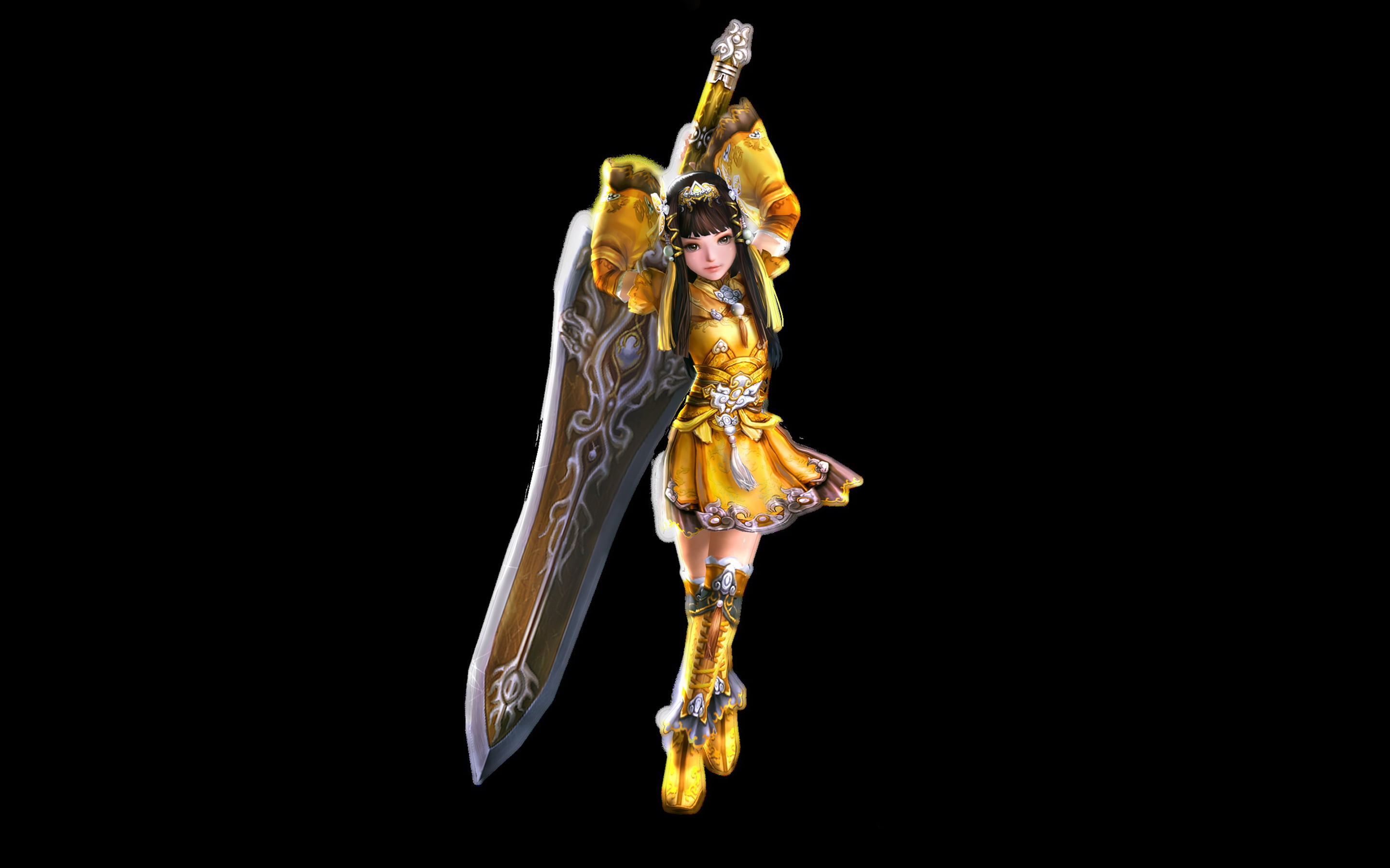 zoology, cut out, japanese, traditional, animal wildlife, girl, close-up, sword, hd, insect, yellow, lori, no people, nature, indoors, video, animal, large, HD Wallpaper