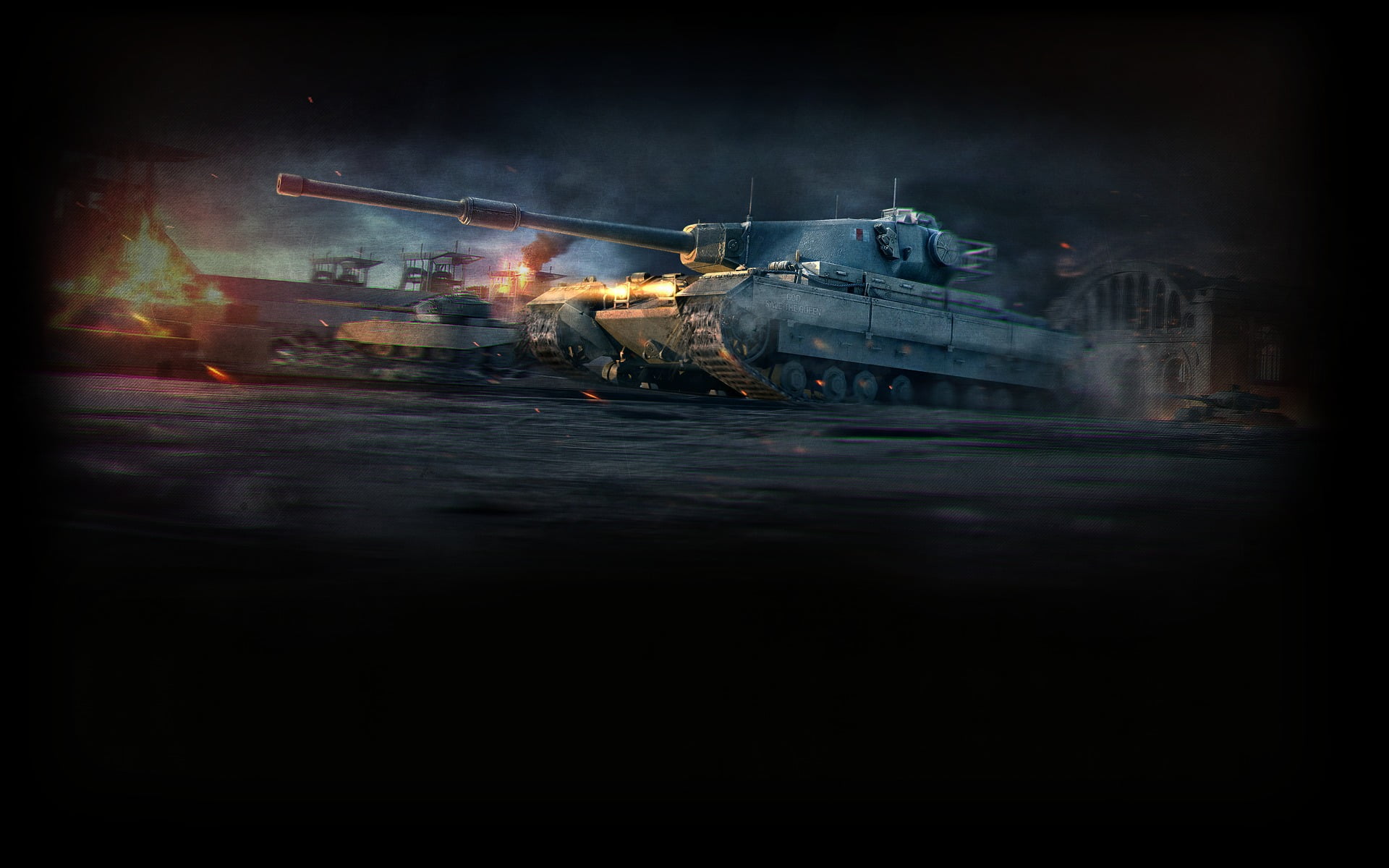 gun, army, ship, night, conflict, fighting, land Vehicle, tank, UK, grey, World of Tanks, mode of transportation, motion, weapon, danger, steel, HD Wallpaper