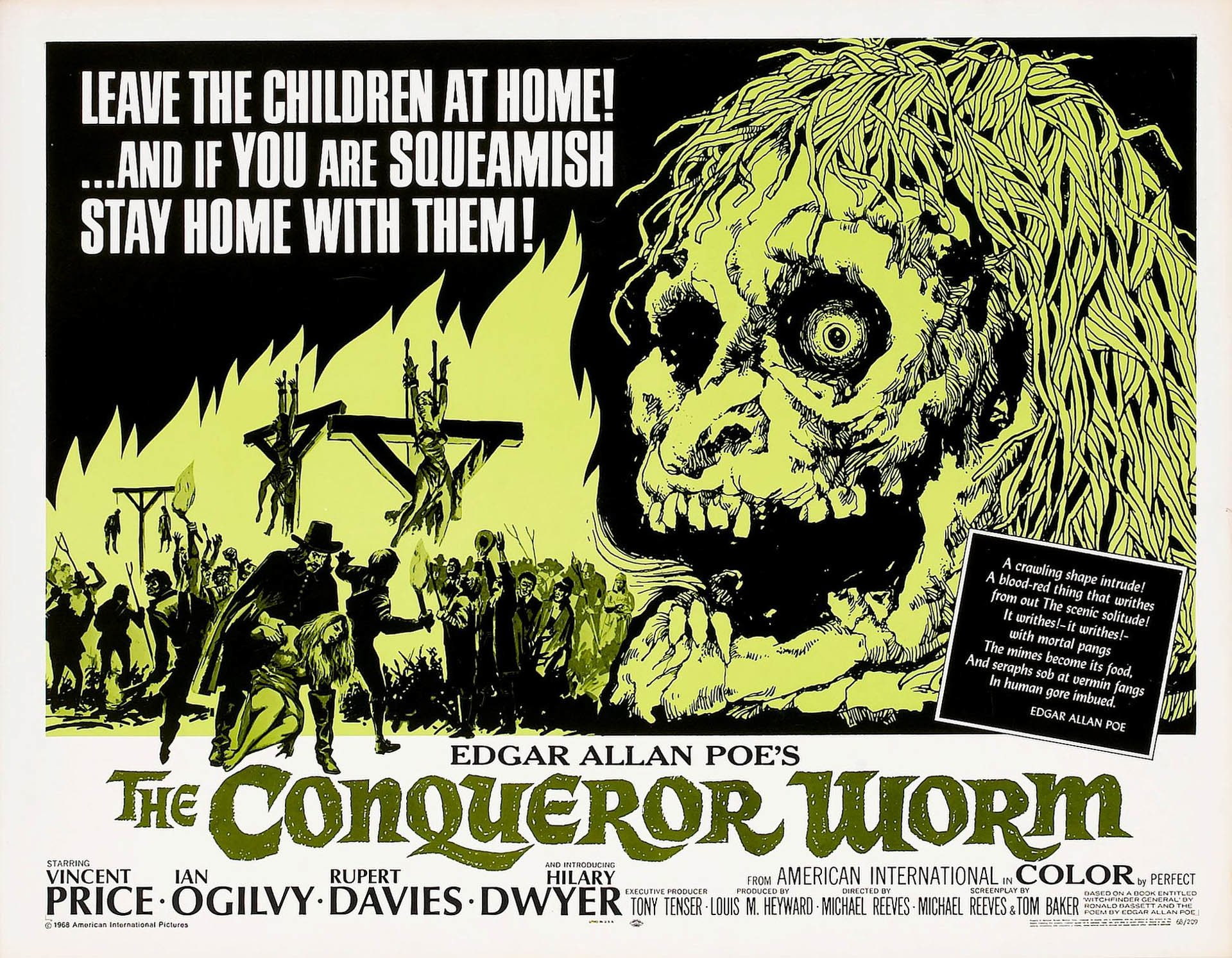 1080P, Horror, The Conqueror Worm, Scary, Halloween, Spooky, Creepy, Movie, HD Wallpaper