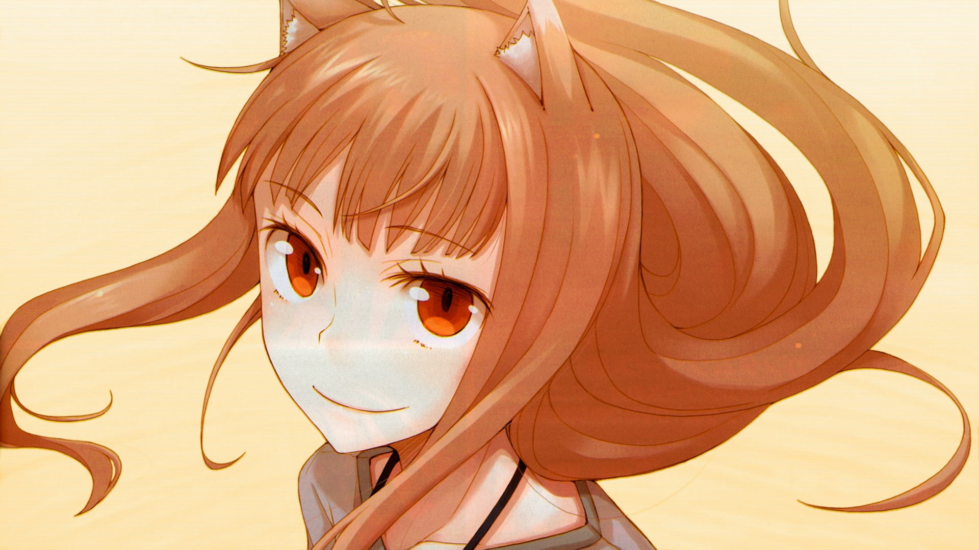 1080P, artwork, Spice and Wolf, wolf girls, anime girls, Holo, HD Wallpaper