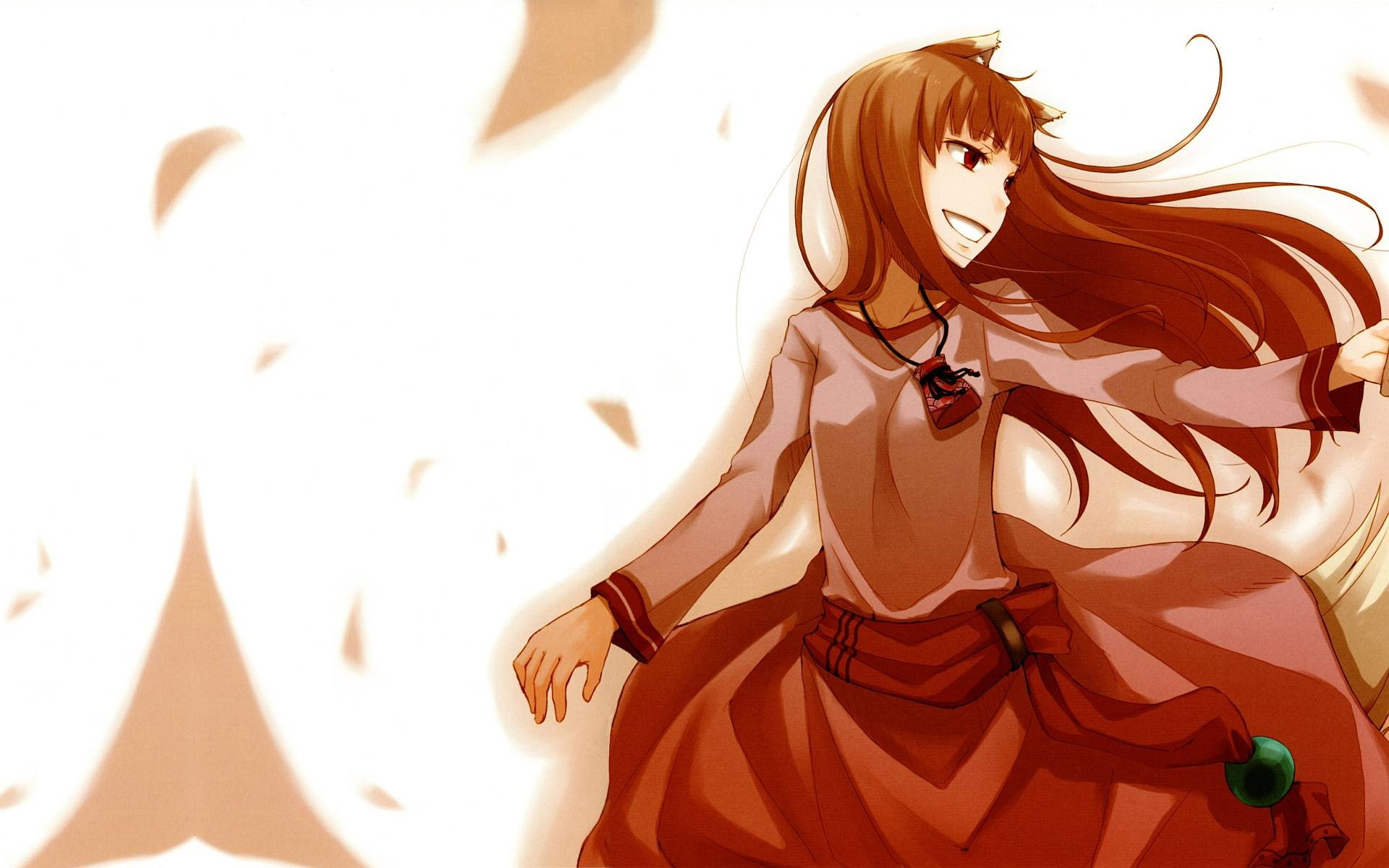 red, anime girls, day, no people, creativity, 1080P, indoors, nature, art and craft, orange color, shadow, Holo, human representation, wall - building feature, HD Wallpaper