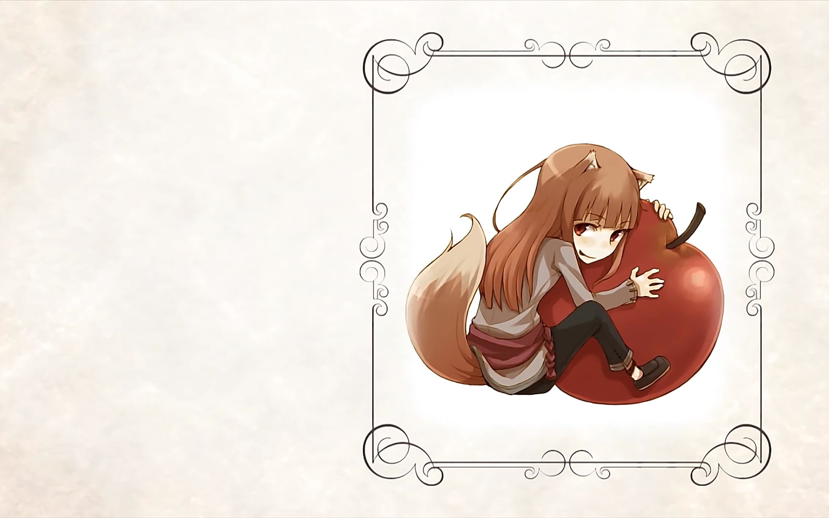 childhood, anime girls, Holo, Okamimimi, 720P, copy space, glasses, creativity, front view, art and craft, girls, Spice and Wolf, emotion, activity, females, HD Wallpaper