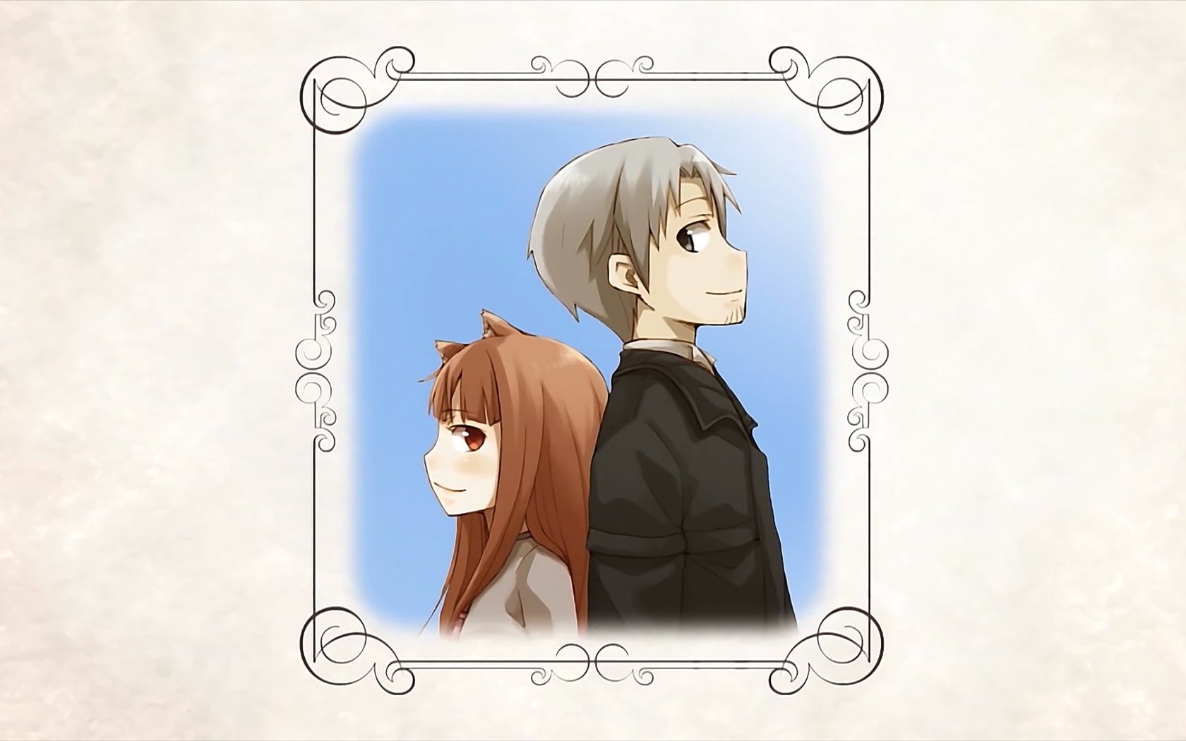 males, women, 720P, hairstyle, blue, contemplation, people, sky, spice and wolf holo lawrence kraft, emotion, dollar sign, digital composite, business, HD Wallpaper
