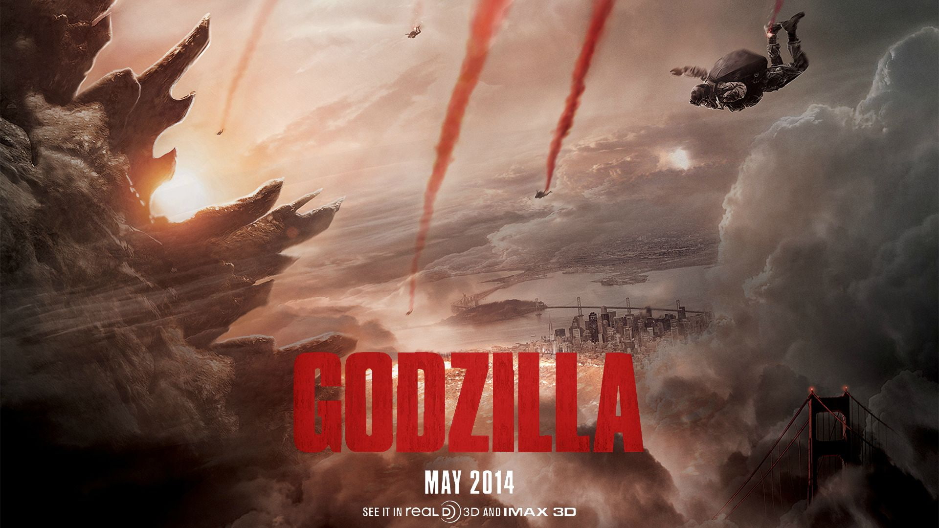 1080P, movie, godzilla 2014, monsters, HD Wallpaper
