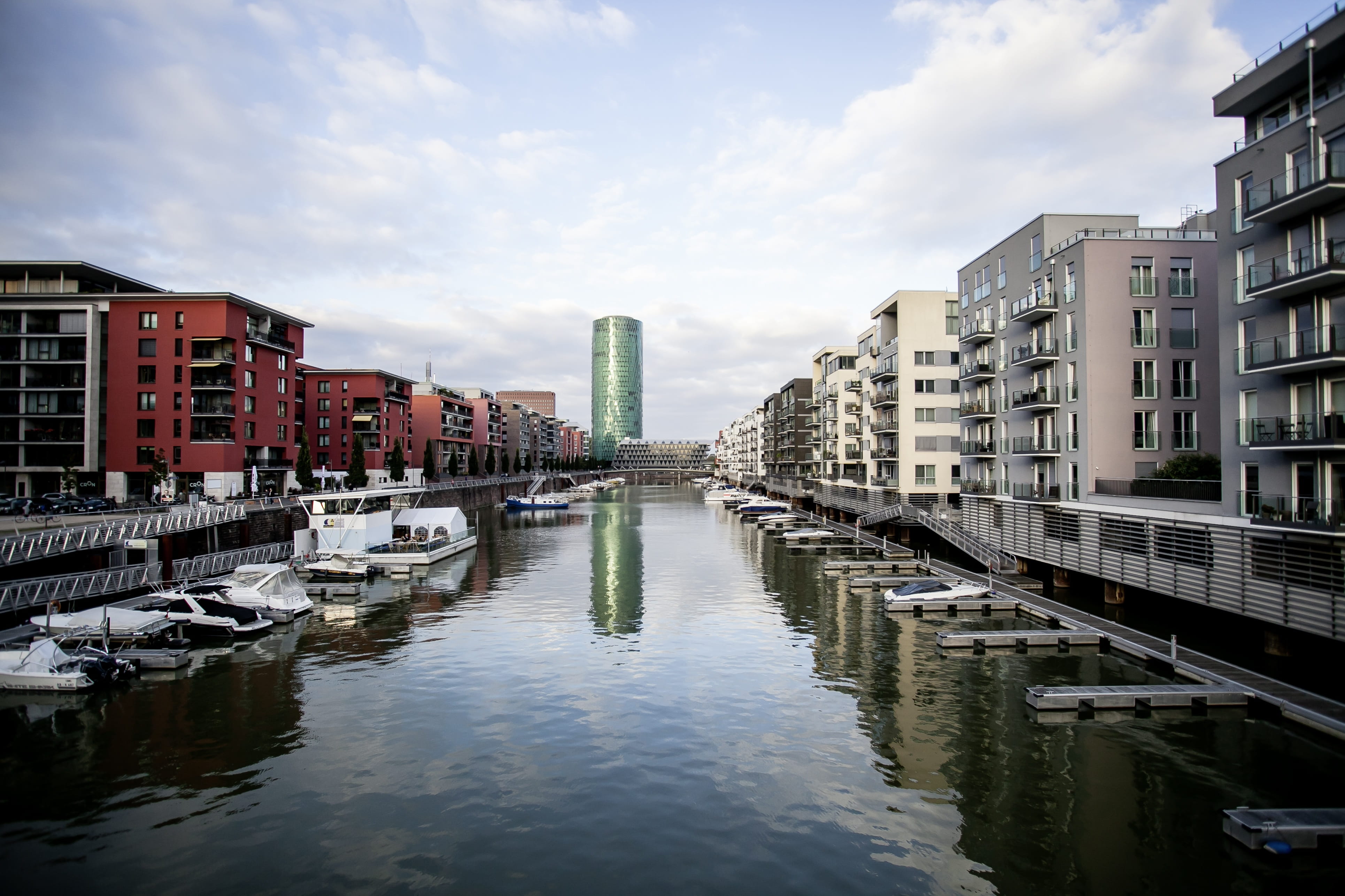 bank, urban, architecture, sky, nautical vessel, building, built structure, nature, residential district, water, reflection, building exterior, nobel district, HD Wallpaper