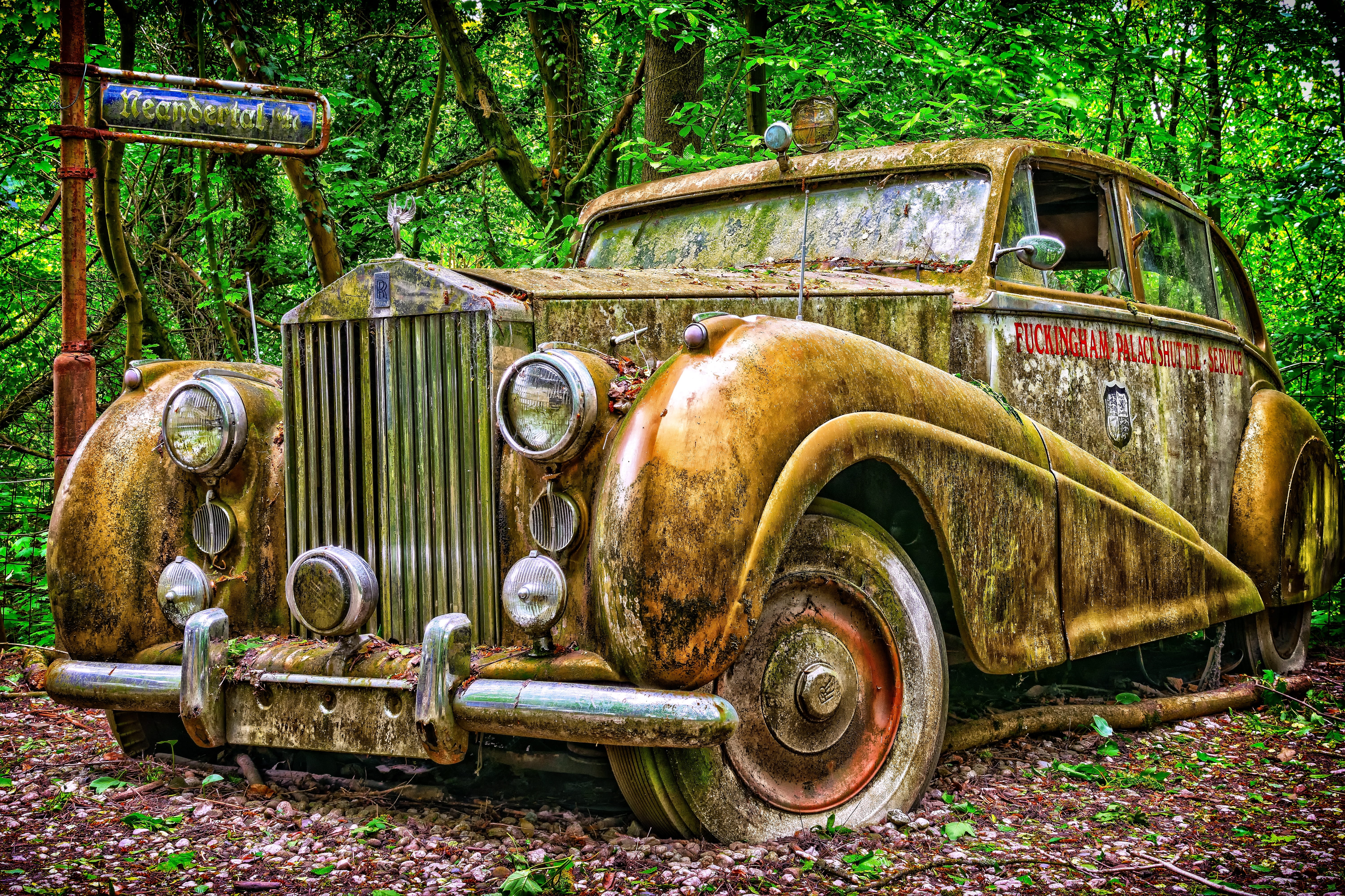 abandoned place, edelkarosse, automotive, trademarks, no people, luxury, transportation, motor vehicle, mercedes, benz, plant, oldtimer, nobel body, luxury car, HD Wallpaper